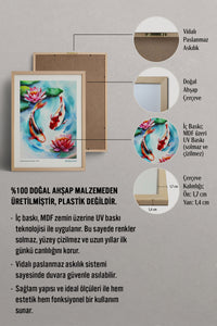 HOMEPACK Ahşap Çerçeveli Tablo Çerçeveli Poster Sanatsal Modern Duvar Dekoru JPN-56