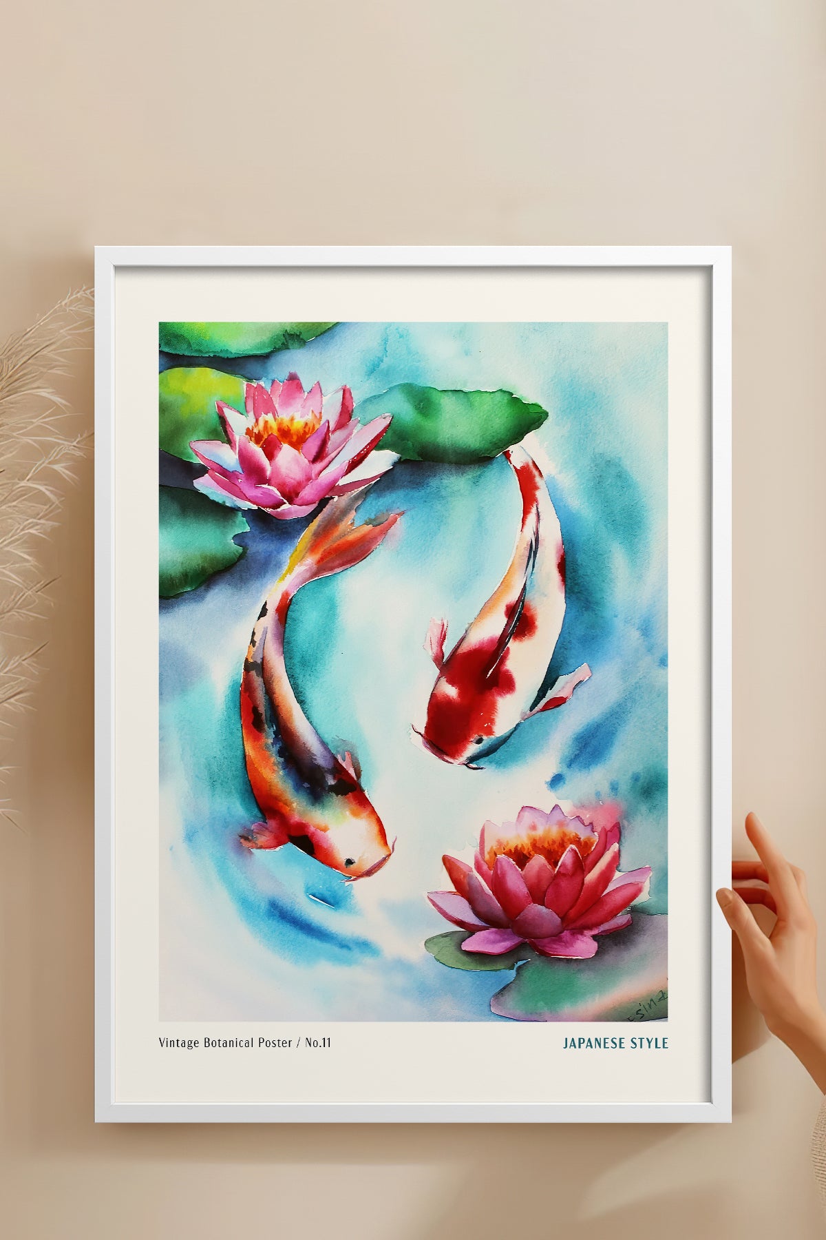 HOMEPACK Ahşap Çerçeveli Tablo Çerçeveli Poster Sanatsal Modern Duvar Dekoru JPN-56