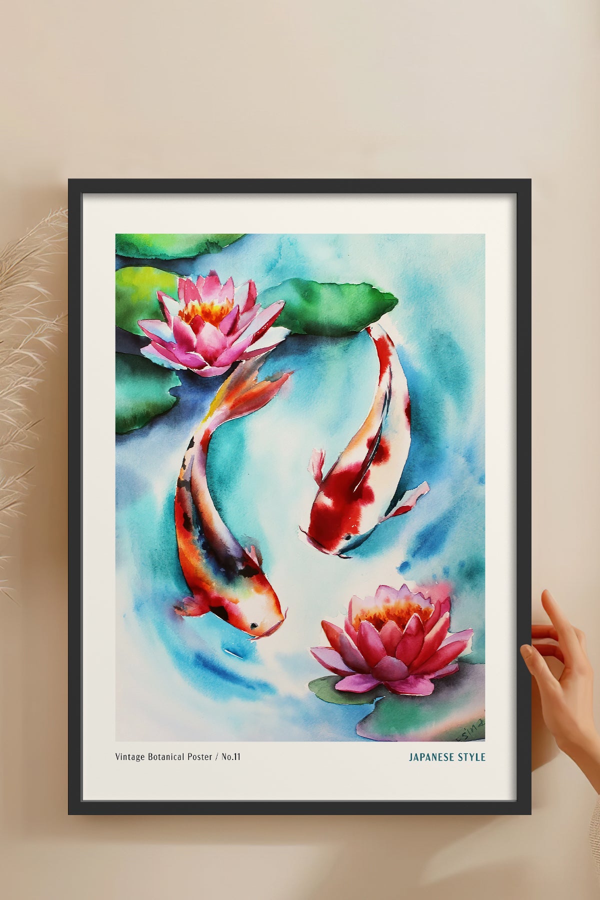 HOMEPACK Ahşap Çerçeveli Tablo Çerçeveli Poster Sanatsal Modern Duvar Dekoru JPN-56