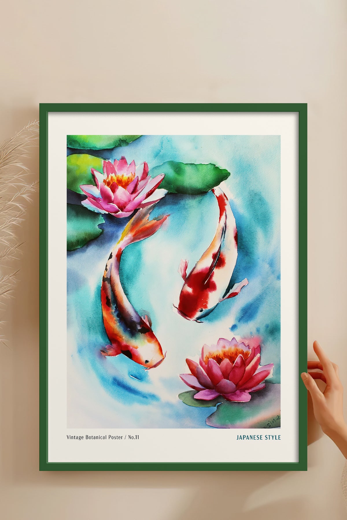 HOMEPACK Ahşap Çerçeveli Tablo Çerçeveli Poster Sanatsal Modern Duvar Dekoru JPN-56