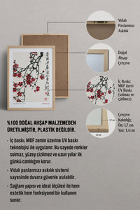 HOMEPACK Ahşap Çerçeveli Tablo Çerçeveli Poster Sanatsal Modern Duvar Dekoru JPN-58