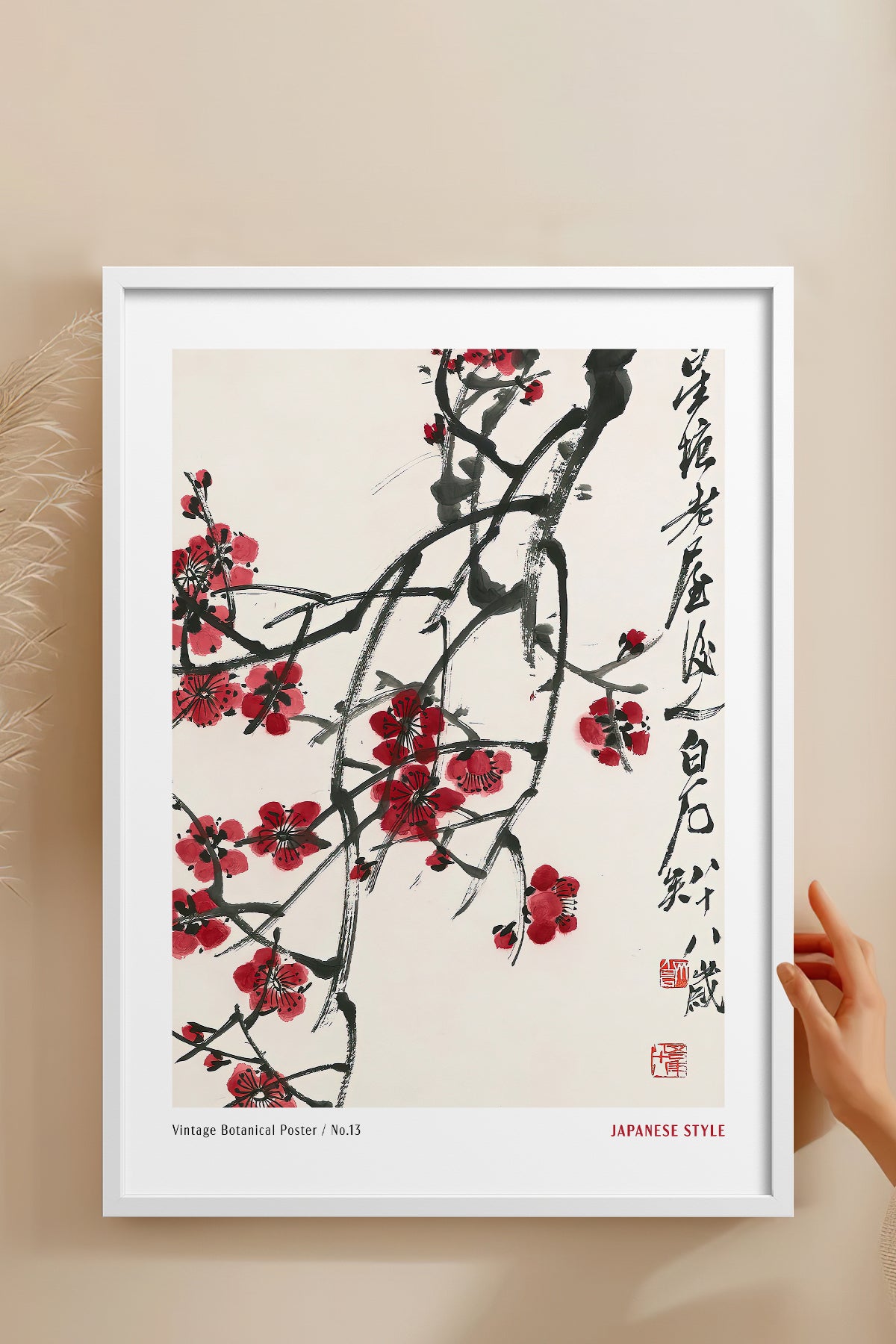HOMEPACK Ahşap Çerçeveli Tablo Çerçeveli Poster Sanatsal Modern Duvar Dekoru JPN-58