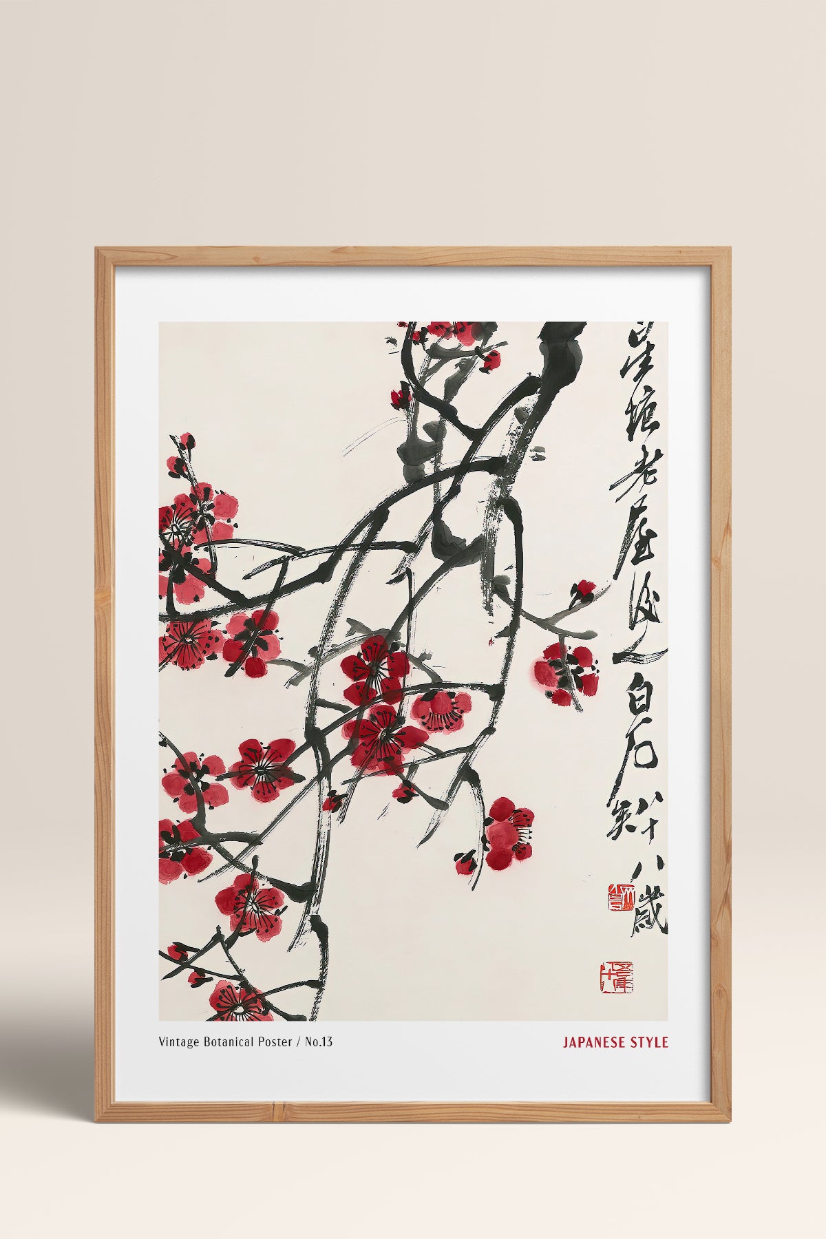 HOMEPACK Ahşap Çerçeveli Tablo Çerçeveli Poster Sanatsal Modern Duvar Dekoru JPN-58