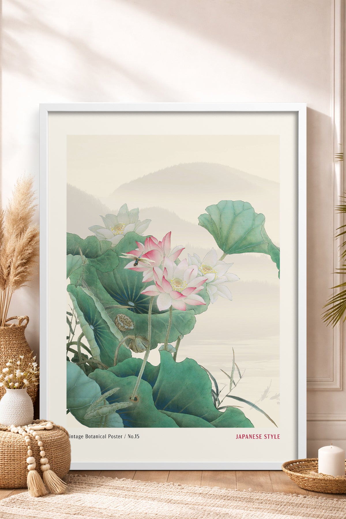 HOMEPACK Ahşap Çerçeveli Tablo Çerçeveli Poster Sanatsal Modern Duvar Dekoru JPN-60