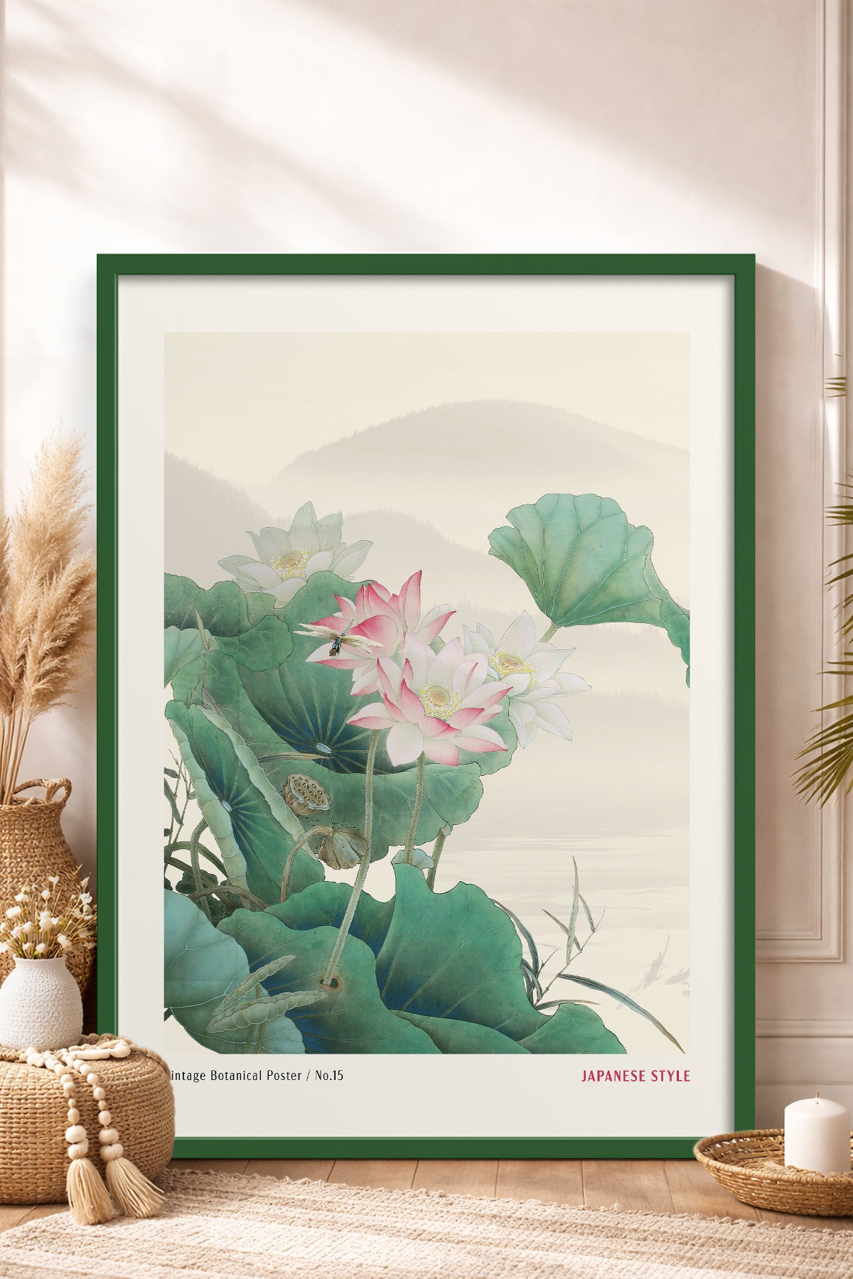 HOMEPACK Ahşap Çerçeveli Tablo Çerçeveli Poster Sanatsal Modern Duvar Dekoru JPN-60