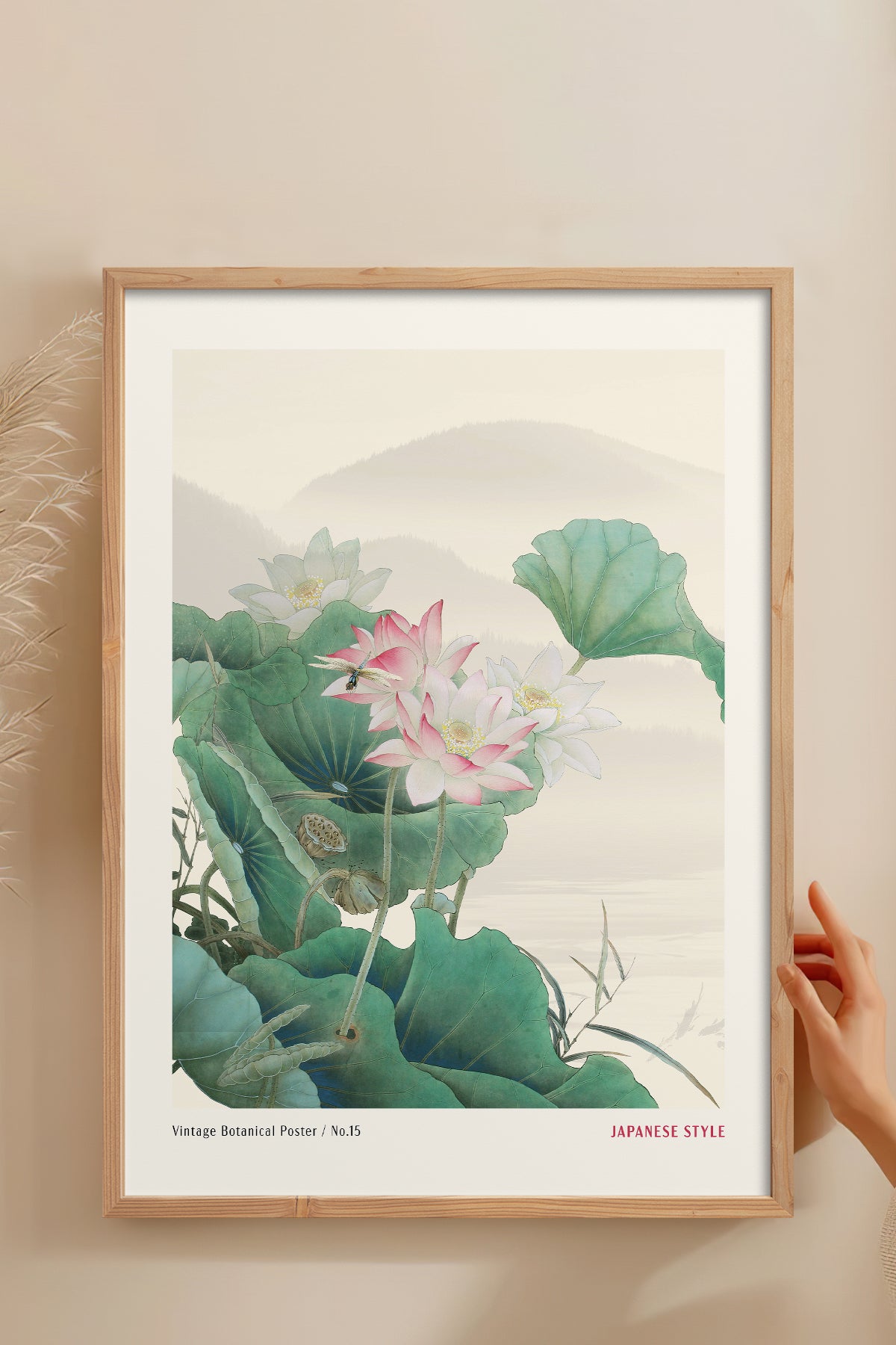 HOMEPACK Ahşap Çerçeveli Tablo Çerçeveli Poster Sanatsal Modern Duvar Dekoru JPN-60