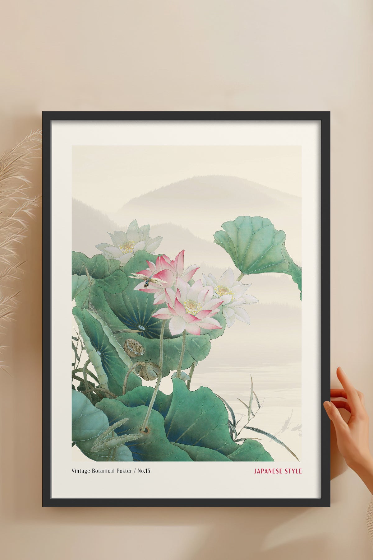 HOMEPACK Ahşap Çerçeveli Tablo Çerçeveli Poster Sanatsal Modern Duvar Dekoru JPN-60