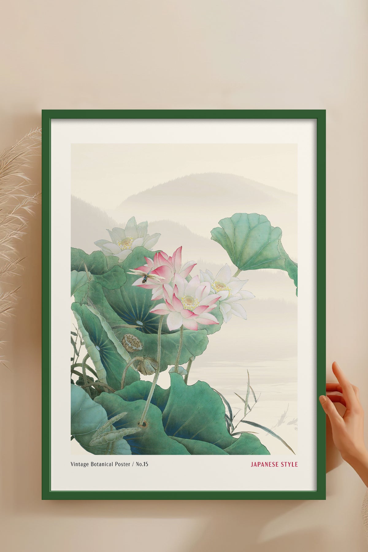 HOMEPACK Ahşap Çerçeveli Tablo Çerçeveli Poster Sanatsal Modern Duvar Dekoru JPN-60