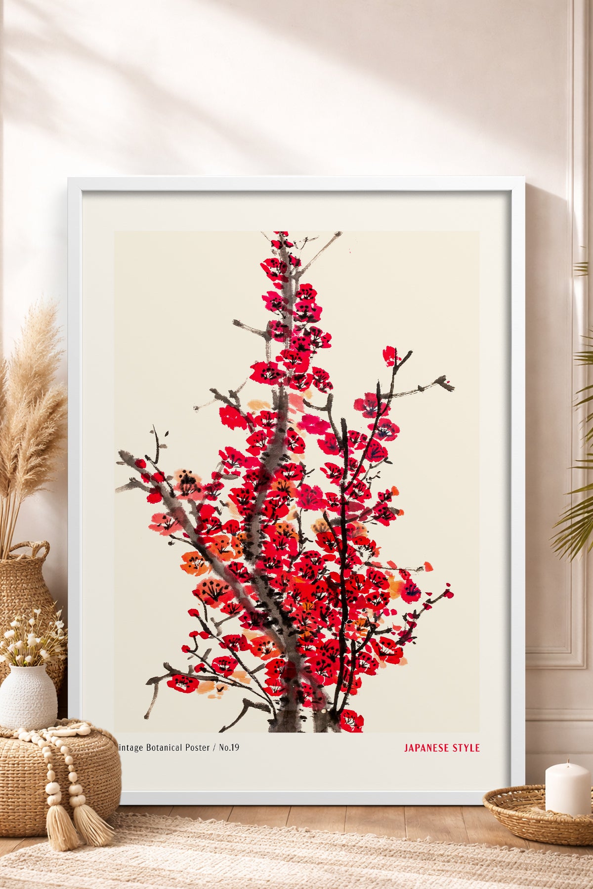 HOMEPACK Ahşap Çerçeveli Tablo Çerçeveli Poster Sanatsal Modern Duvar Dekoru JPN-64