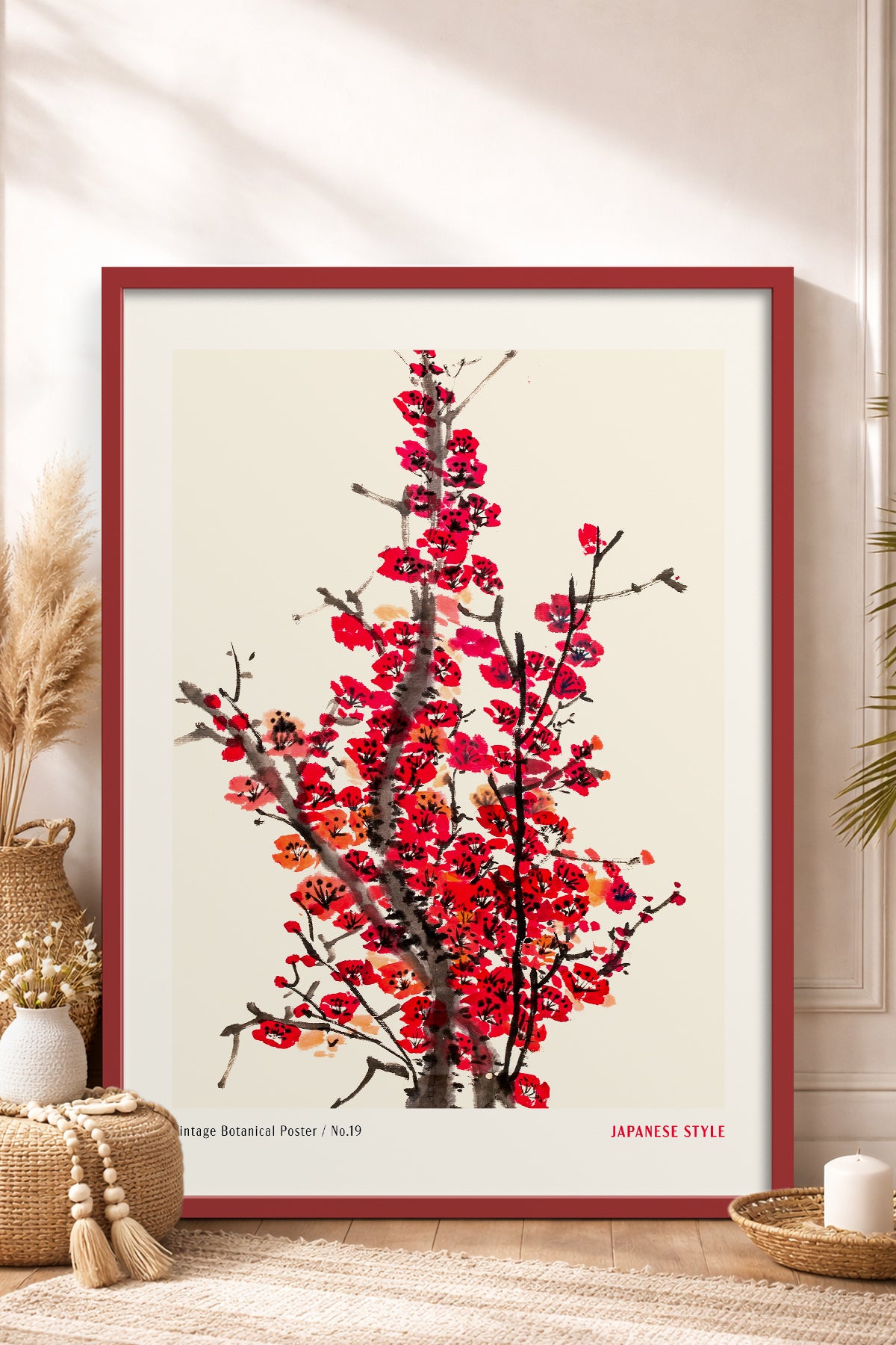 HOMEPACK Ahşap Çerçeveli Tablo Çerçeveli Poster Sanatsal Modern Duvar Dekoru JPN-64