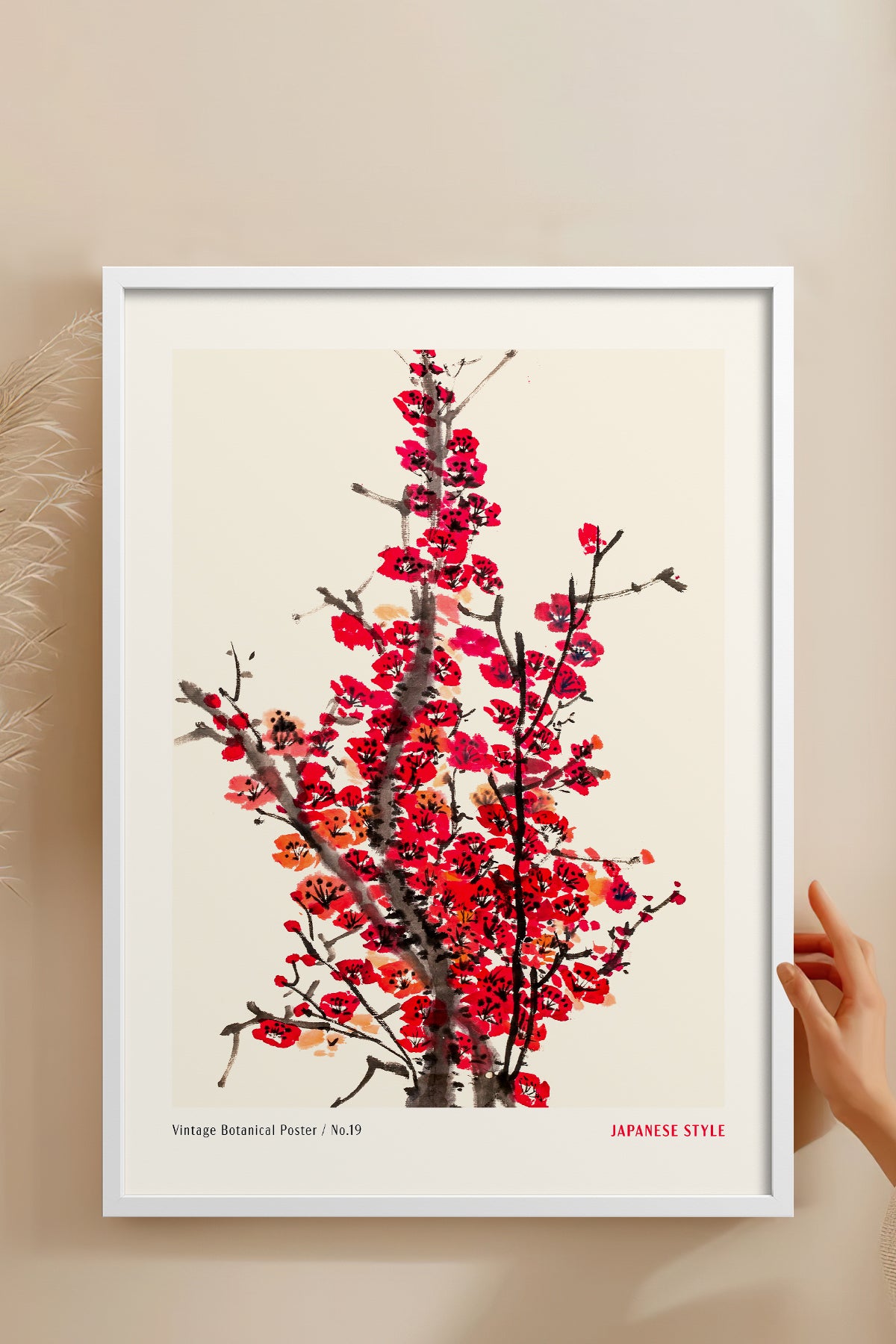 HOMEPACK Ahşap Çerçeveli Tablo Çerçeveli Poster Sanatsal Modern Duvar Dekoru JPN-64