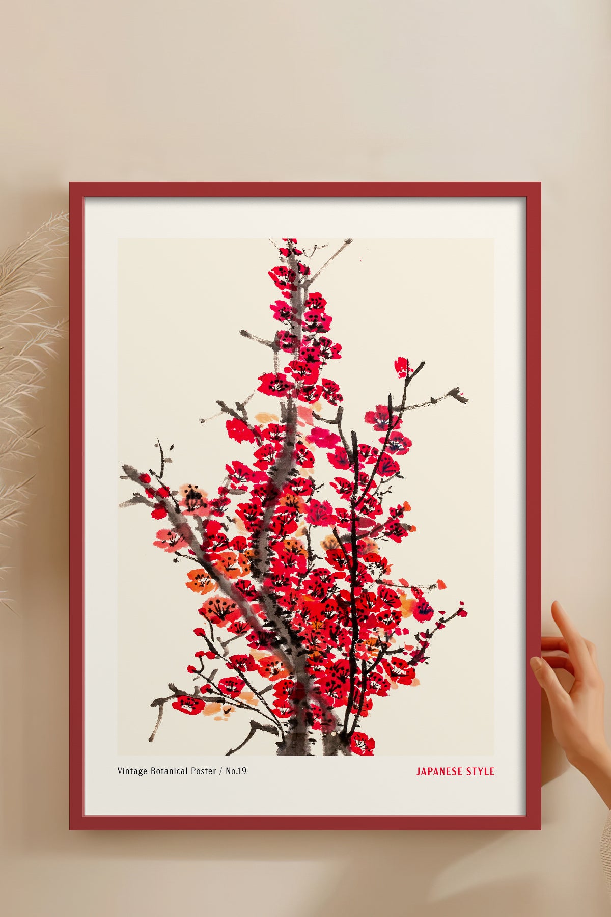 HOMEPACK Ahşap Çerçeveli Tablo Çerçeveli Poster Sanatsal Modern Duvar Dekoru JPN-64