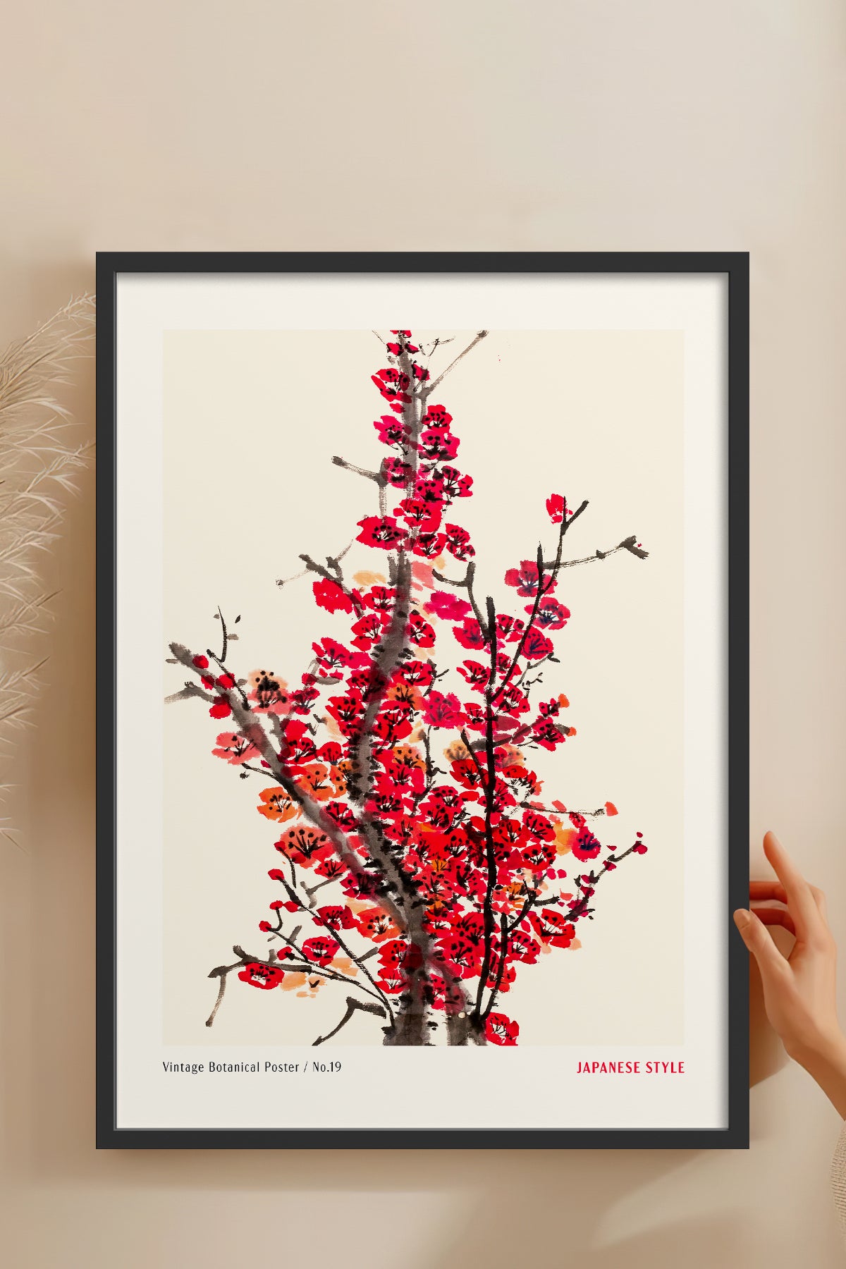 HOMEPACK Ahşap Çerçeveli Tablo Çerçeveli Poster Sanatsal Modern Duvar Dekoru JPN-64
