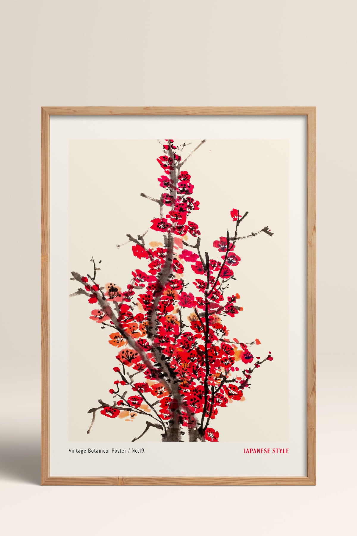 HOMEPACK Ahşap Çerçeveli Tablo Çerçeveli Poster Sanatsal Modern Duvar Dekoru JPN-64