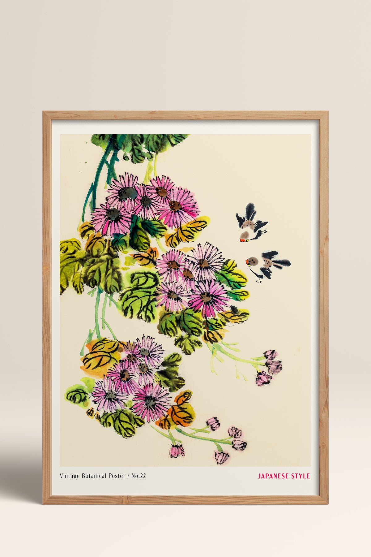 HOMEPACK Ahşap Çerçeveli Tablo Çerçeveli Poster Sanatsal Modern Duvar Dekoru JPN-067