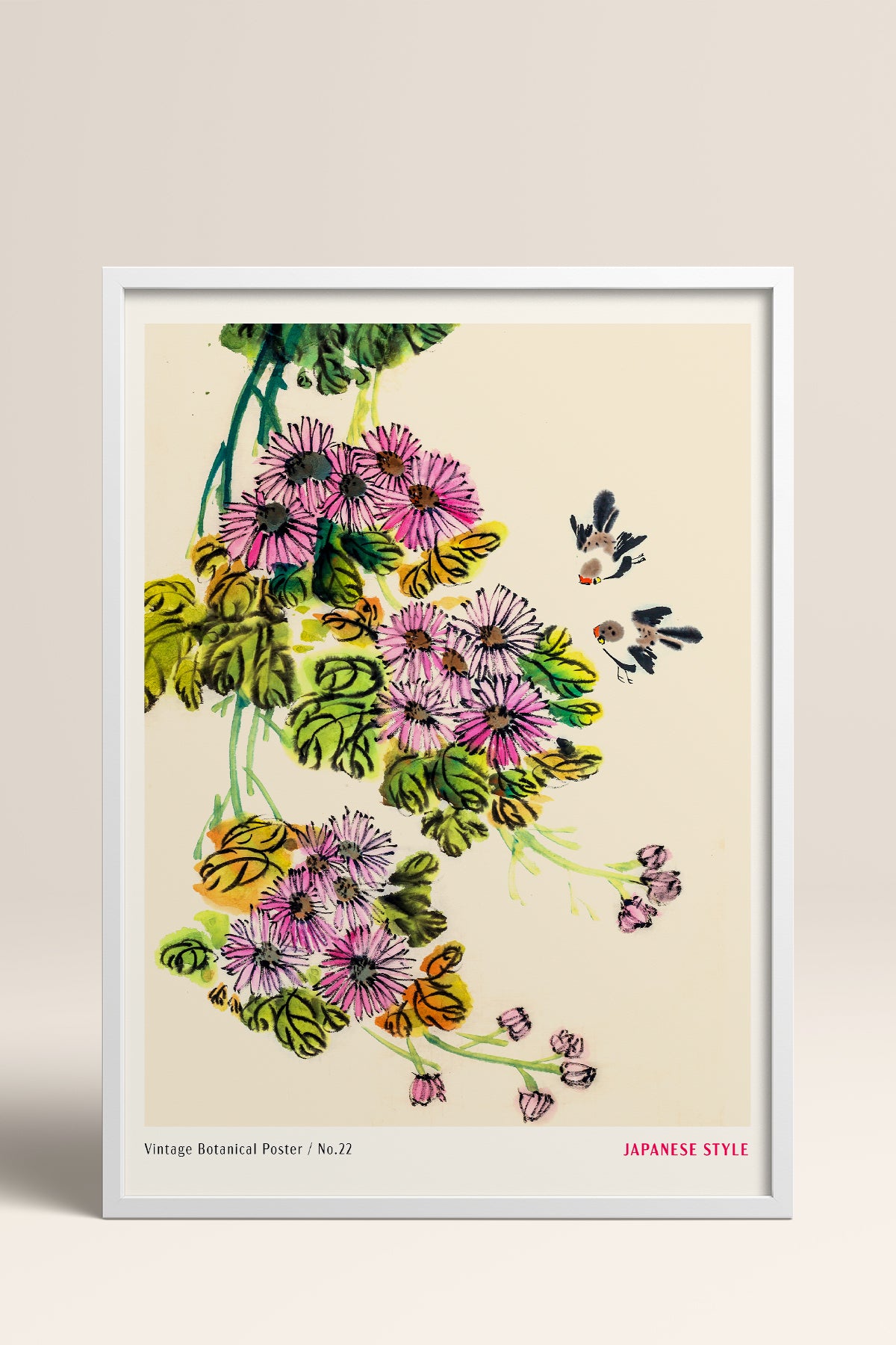 HOMEPACK Ahşap Çerçeveli Tablo Çerçeveli Poster Sanatsal Modern Duvar Dekoru JPN-067