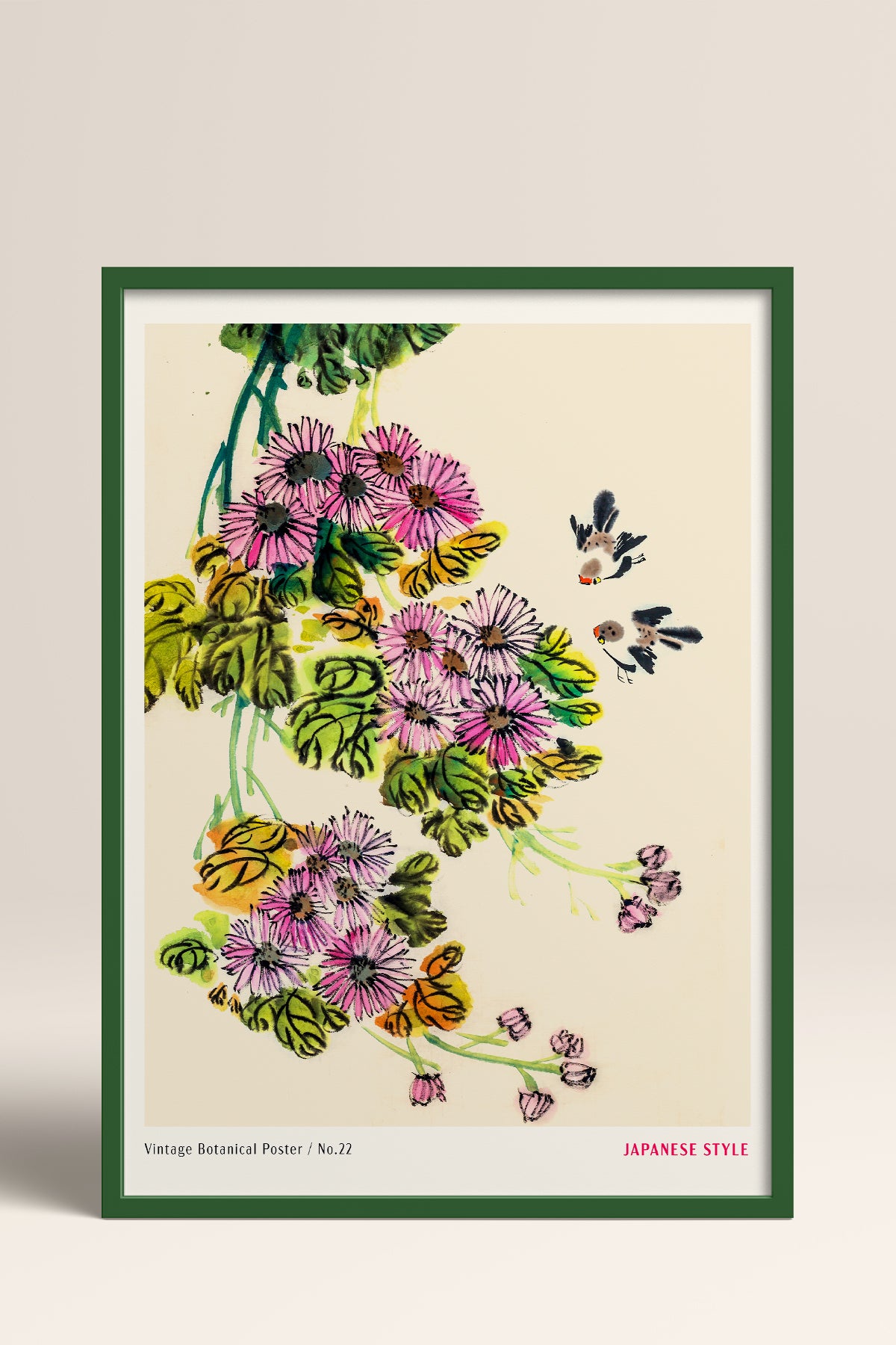 HOMEPACK Ahşap Çerçeveli Tablo Çerçeveli Poster Sanatsal Modern Duvar Dekoru JPN-067