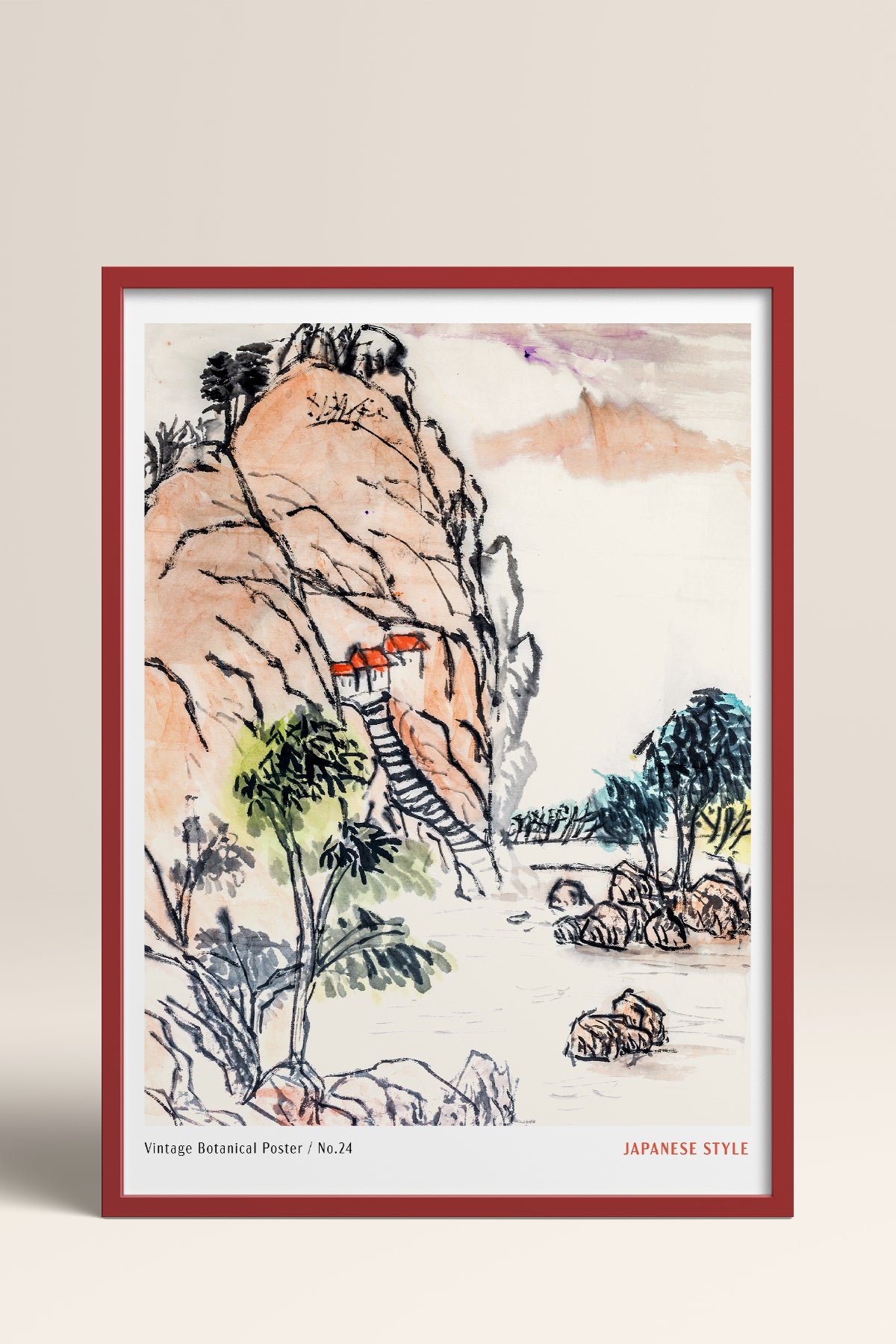 HOMEPACK Ahşap Çerçeveli Tablo Çerçeveli Poster Sanatsal Modern Duvar Dekoru JPN-69