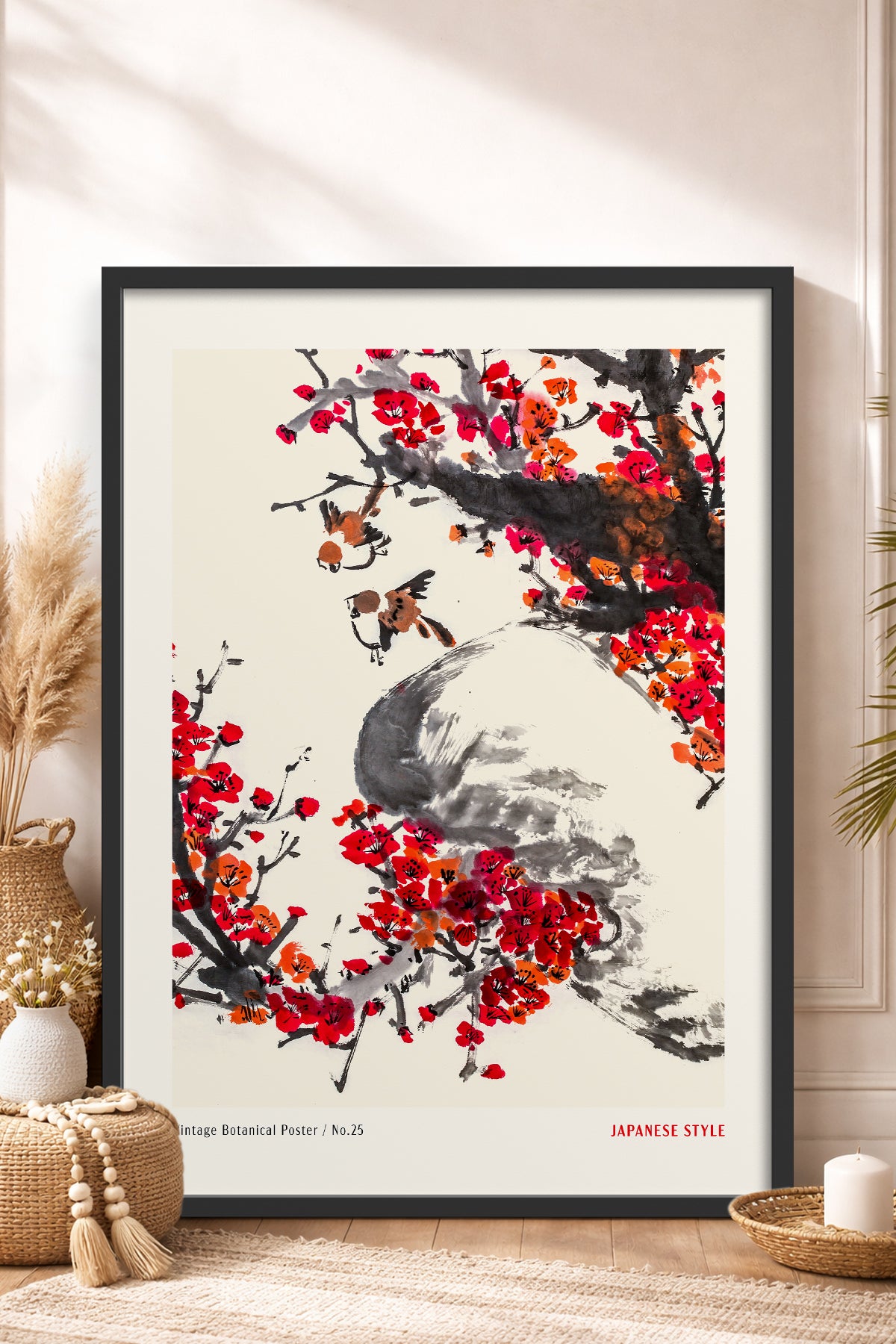 HOMEPACK Ahşap Çerçeveli Tablo Çerçeveli Poster Sanatsal Modern Duvar Dekoru JPN-70