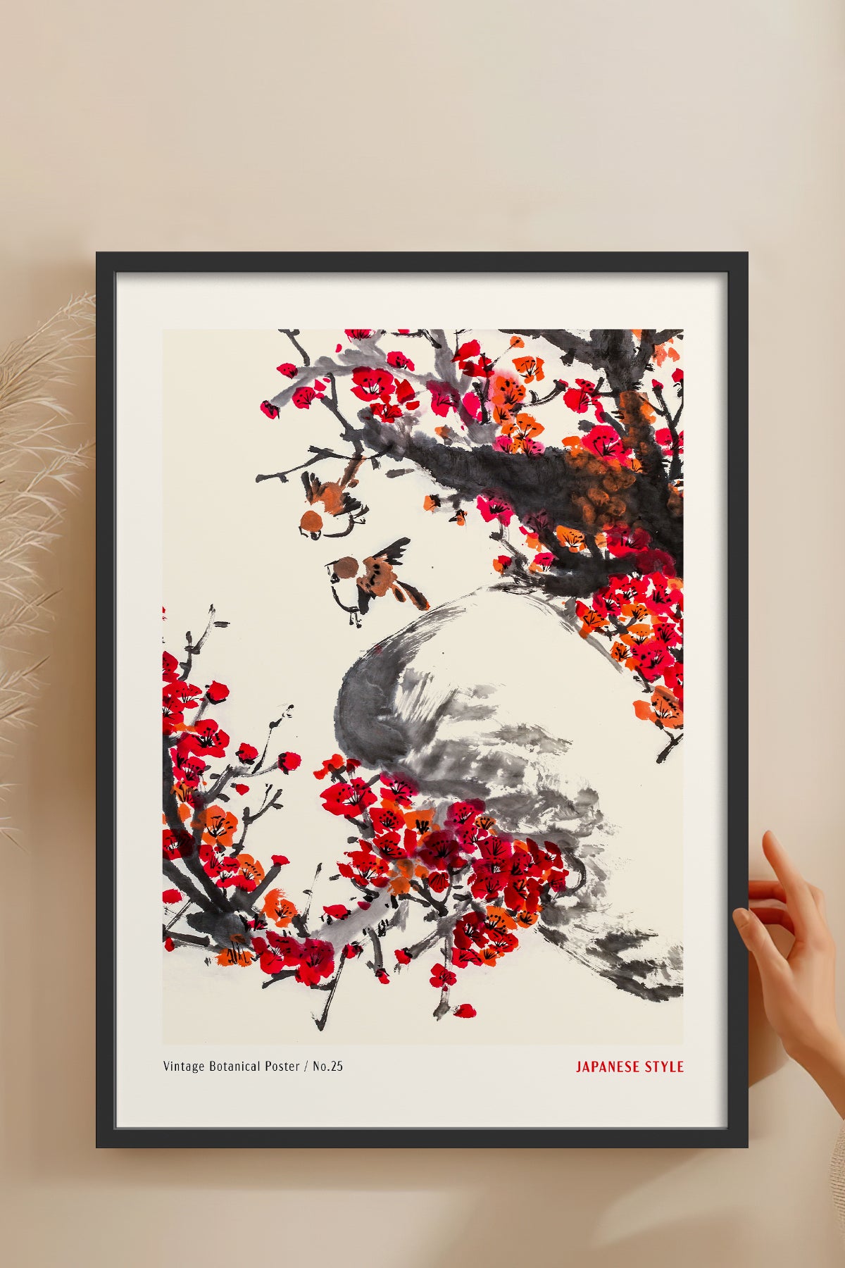 HOMEPACK Ahşap Çerçeveli Tablo Çerçeveli Poster Sanatsal Modern Duvar Dekoru JPN-70