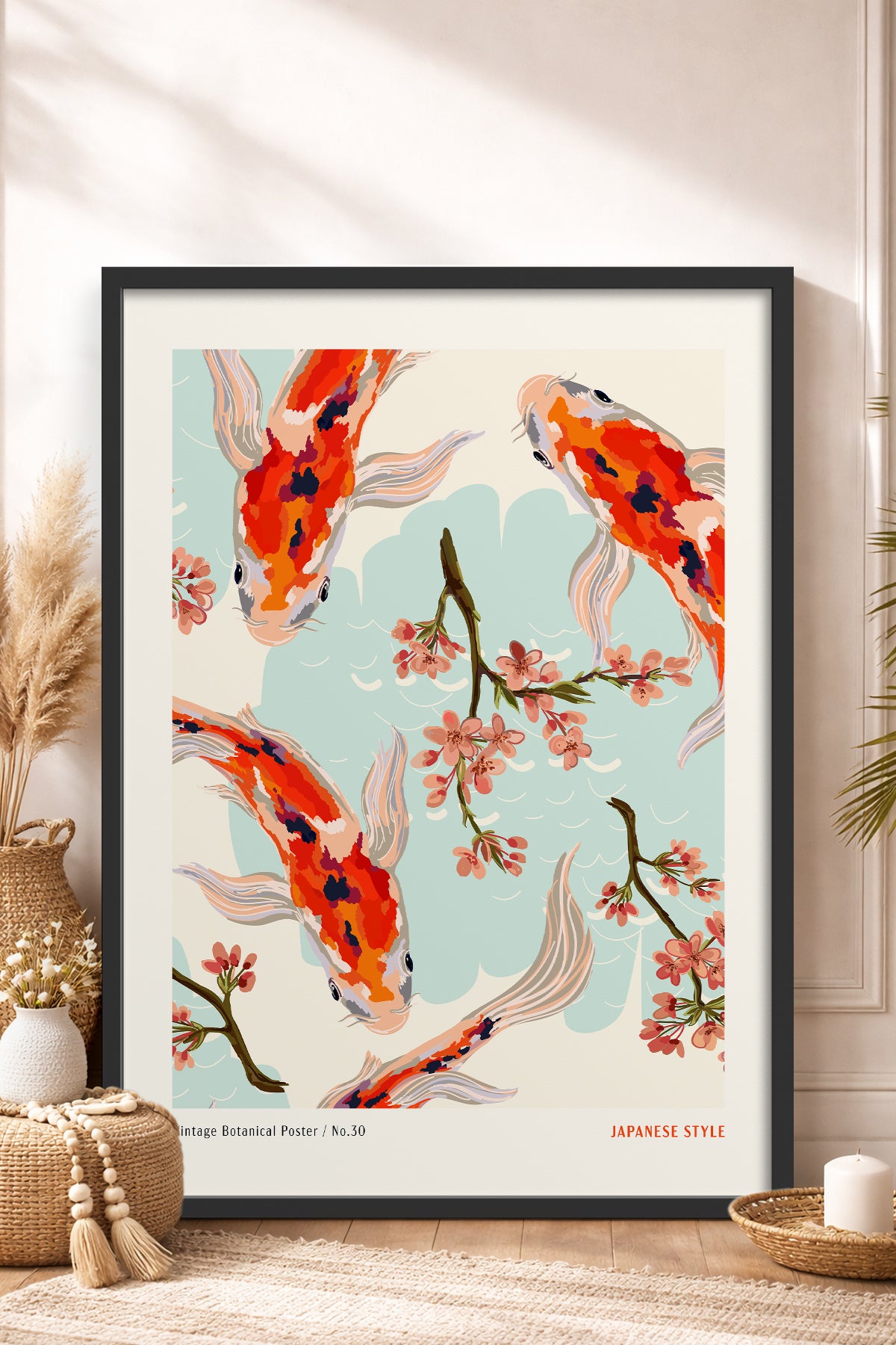 HOMEPACK Ahşap Çerçeveli Tablo Çerçeveli Poster Sanatsal Modern Duvar Dekoru JPN-75