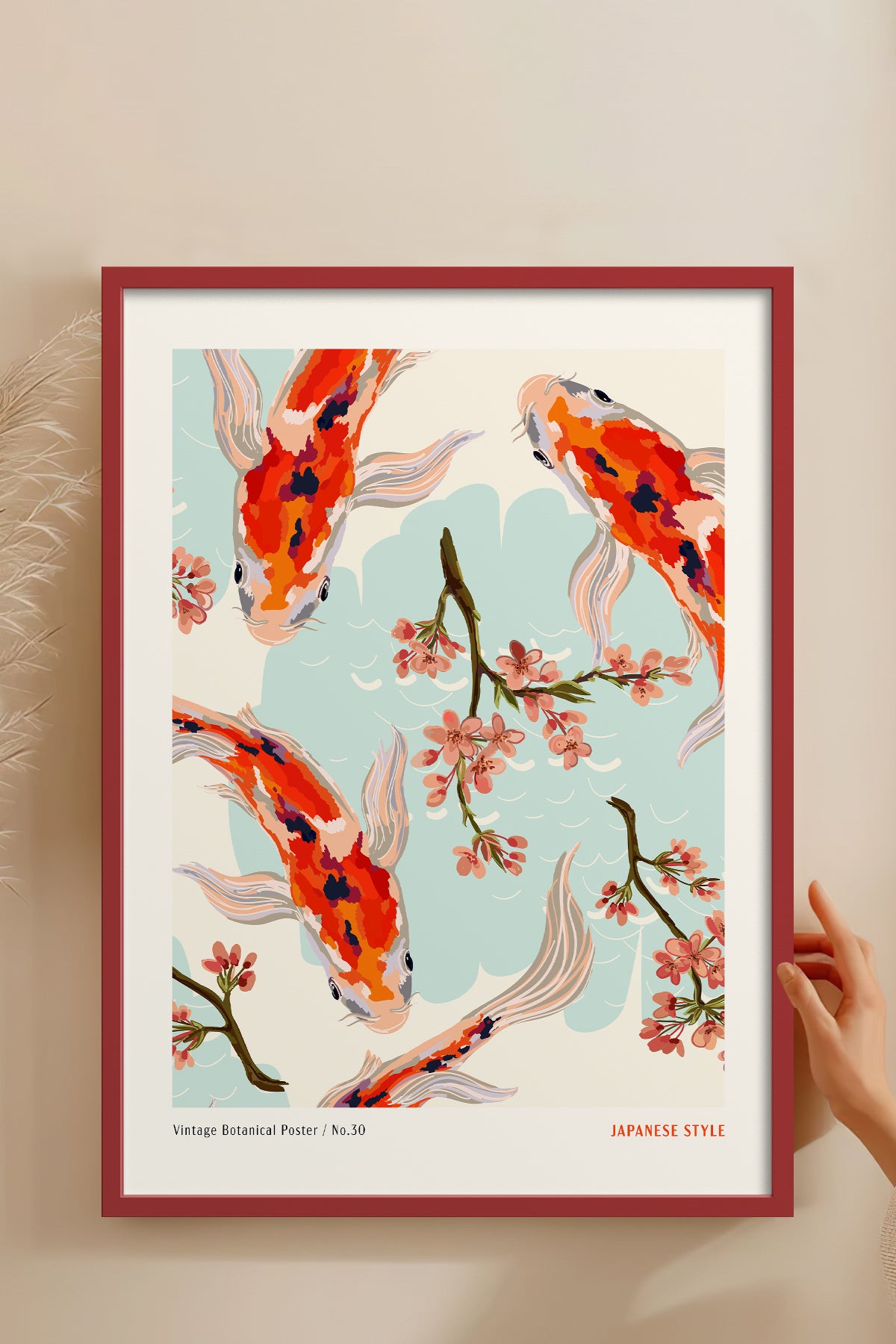 HOMEPACK Ahşap Çerçeveli Tablo Çerçeveli Poster Sanatsal Modern Duvar Dekoru JPN-75
