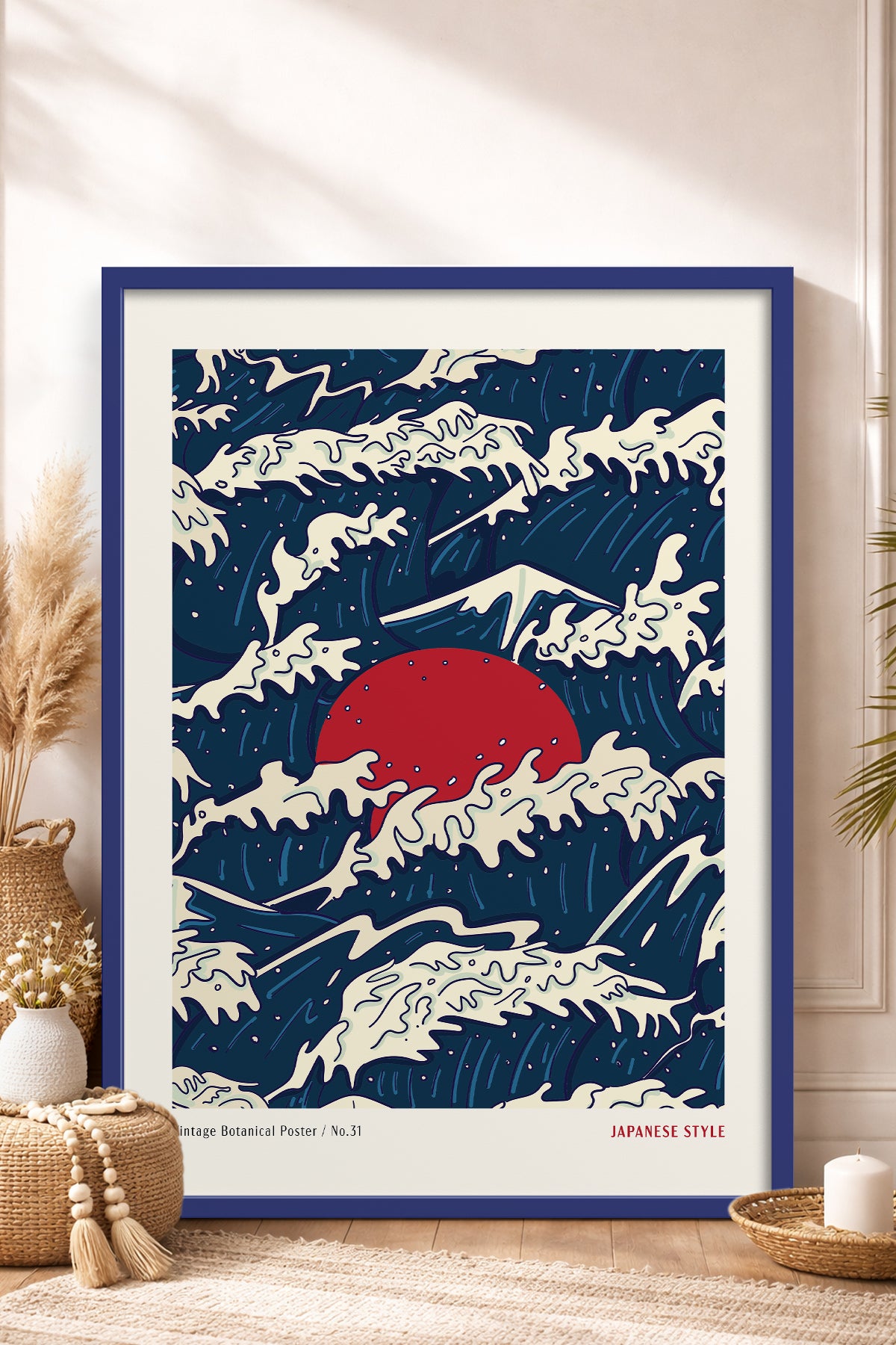 HOMEPACK Ahşap Çerçeveli Tablo Çerçeveli Poster Sanatsal Modern Duvar Dekoru JPN-77