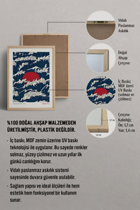 HOMEPACK Ahşap Çerçeveli Tablo Çerçeveli Poster Sanatsal Modern Duvar Dekoru JPN-77