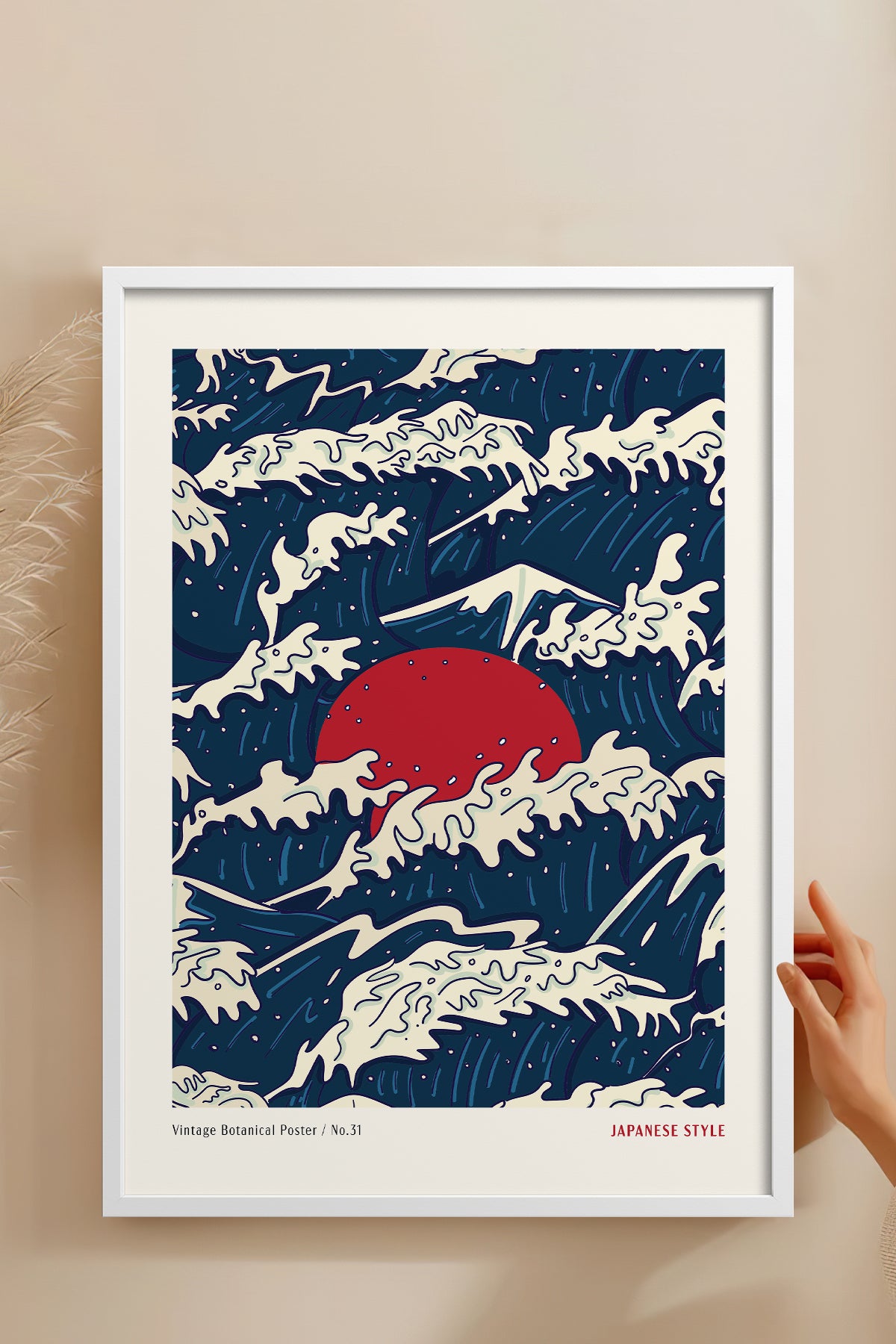 HOMEPACK Ahşap Çerçeveli Tablo Çerçeveli Poster Sanatsal Modern Duvar Dekoru JPN-77