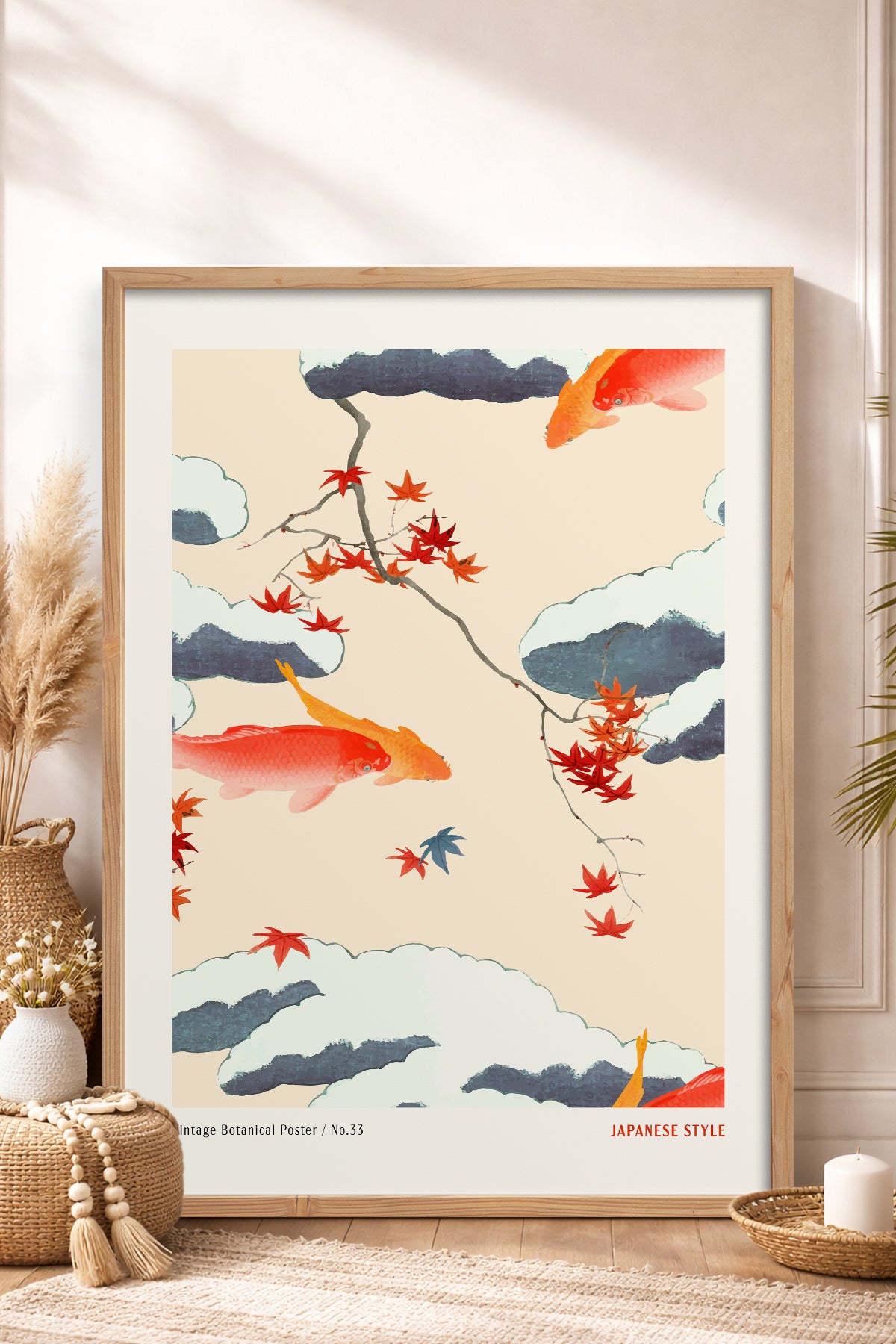 HOMEPACK Ahşap Çerçeveli Tablo Çerçeveli Poster Sanatsal Modern Duvar Dekoru JPN-79