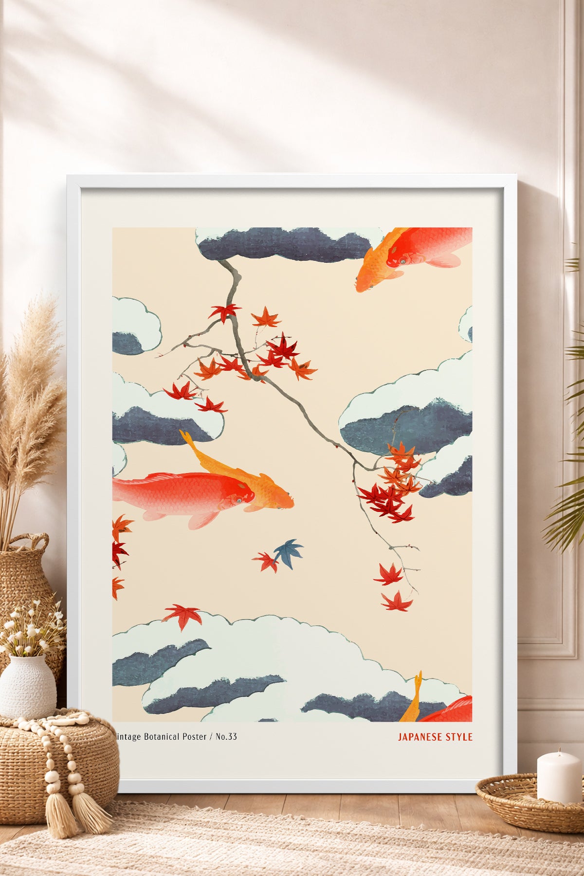 HOMEPACK Ahşap Çerçeveli Tablo Çerçeveli Poster Sanatsal Modern Duvar Dekoru JPN-79