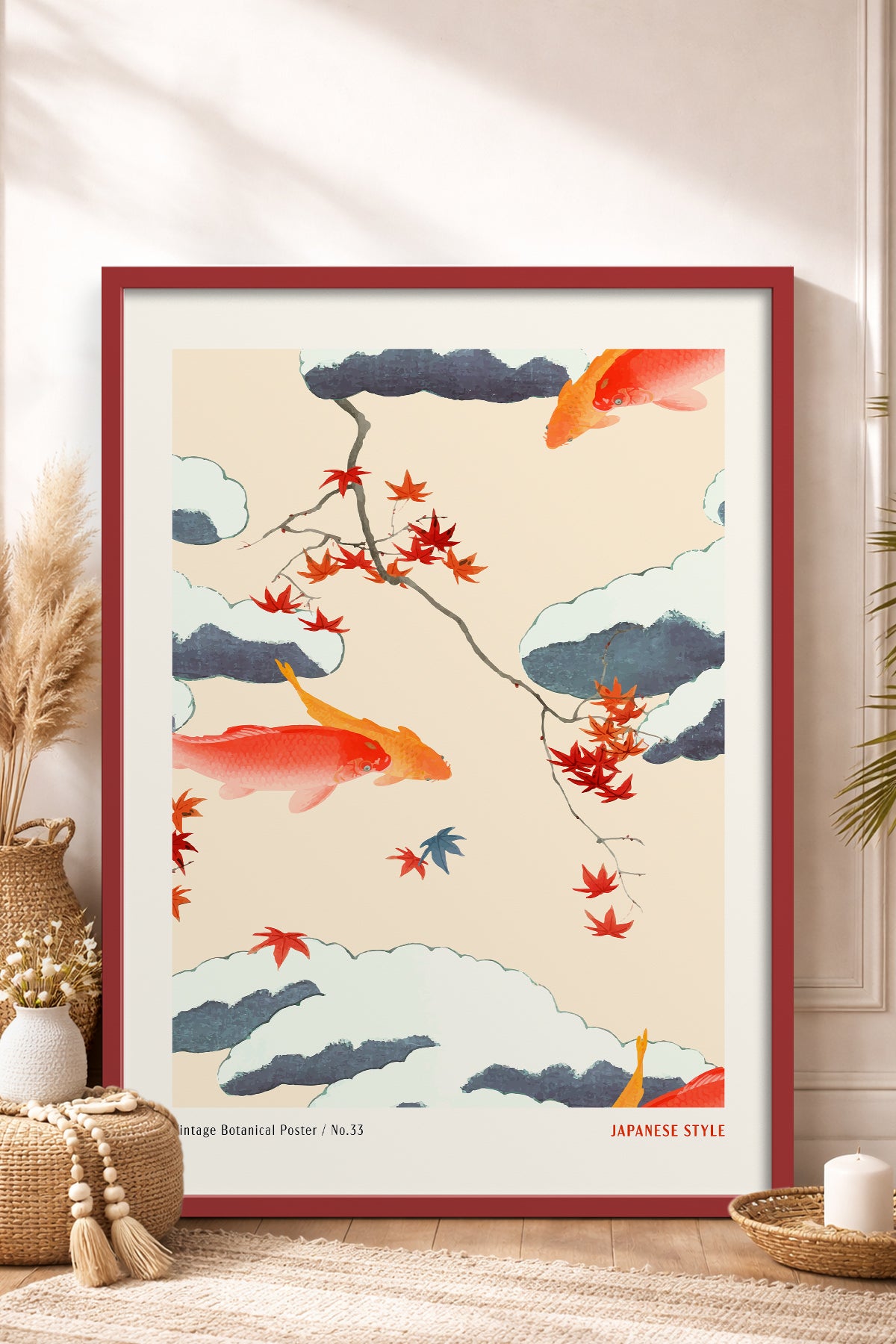 HOMEPACK Ahşap Çerçeveli Tablo Çerçeveli Poster Sanatsal Modern Duvar Dekoru JPN-79