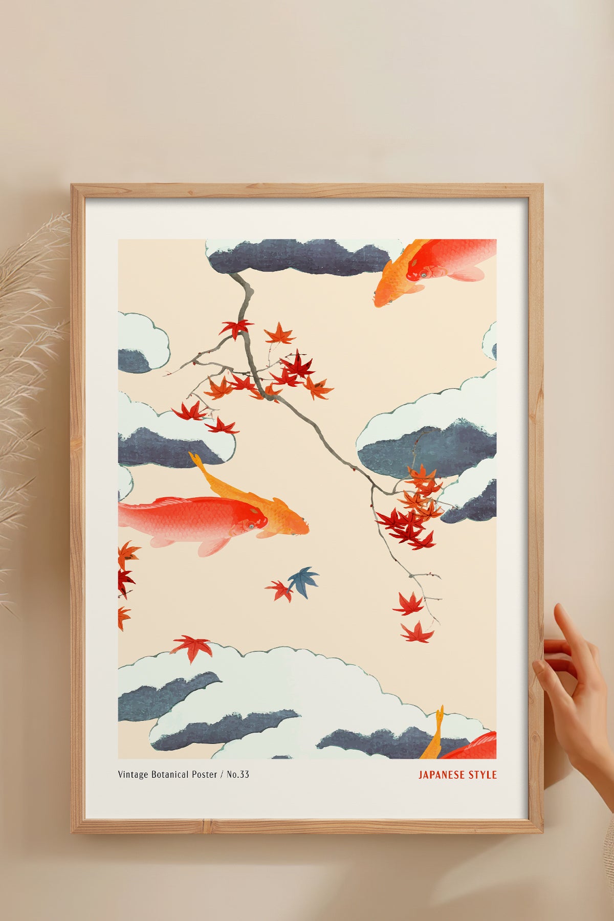 HOMEPACK Ahşap Çerçeveli Tablo Çerçeveli Poster Sanatsal Modern Duvar Dekoru JPN-79