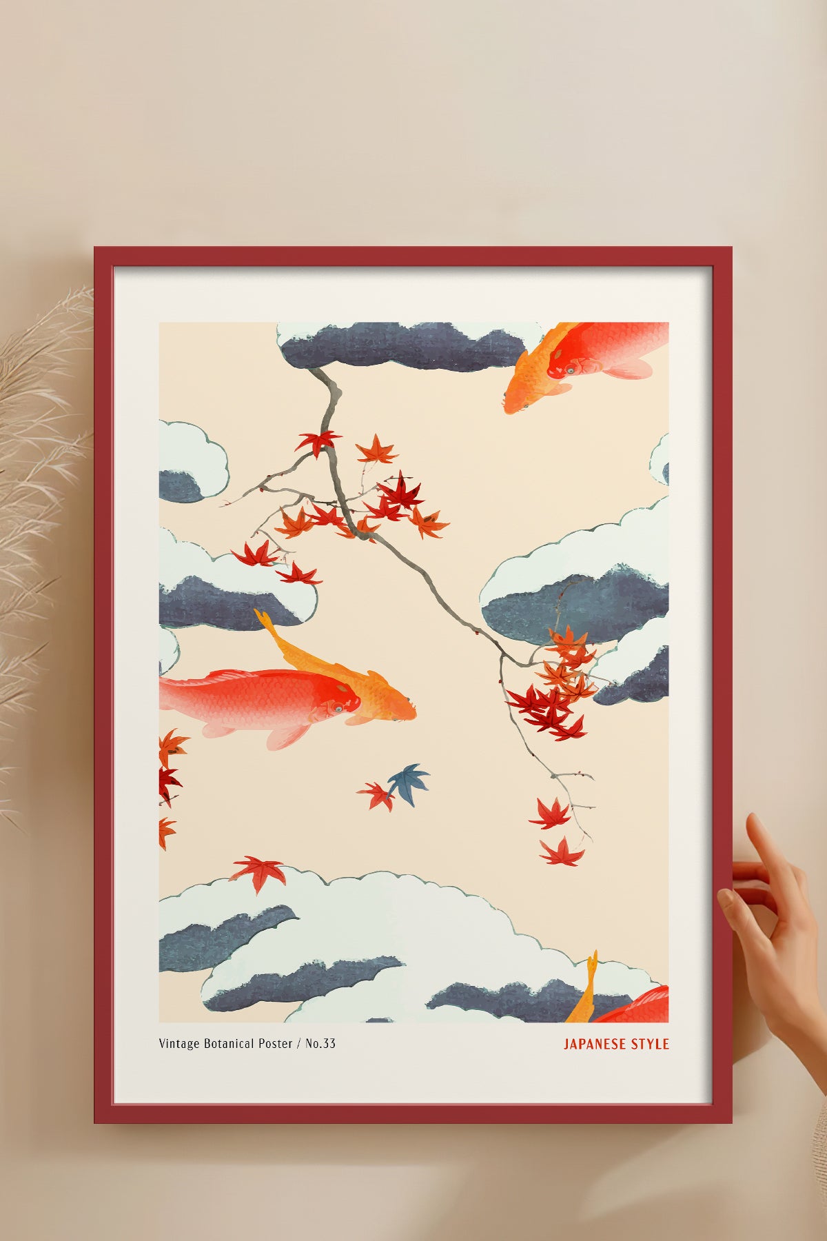 HOMEPACK Ahşap Çerçeveli Tablo Çerçeveli Poster Sanatsal Modern Duvar Dekoru JPN-79