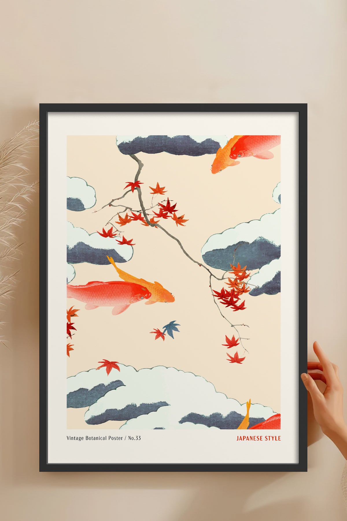 HOMEPACK Ahşap Çerçeveli Tablo Çerçeveli Poster Sanatsal Modern Duvar Dekoru JPN-79