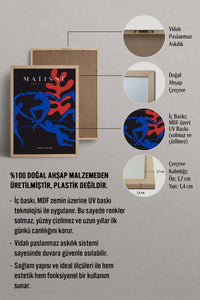 HOMEPACK Ahşap Çerçeveli Tablo Çerçeveli Poster Sanatsal Modern Duvar Dekoru MATISSE-01