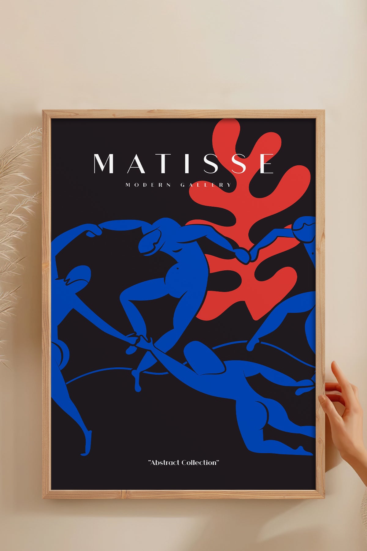 HOMEPACK Ahşap Çerçeveli Tablo Çerçeveli Poster Sanatsal Modern Duvar Dekoru MATISSE-01