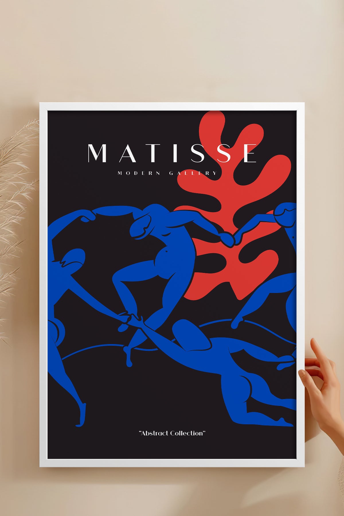 HOMEPACK Ahşap Çerçeveli Tablo Çerçeveli Poster Sanatsal Modern Duvar Dekoru MATISSE-01