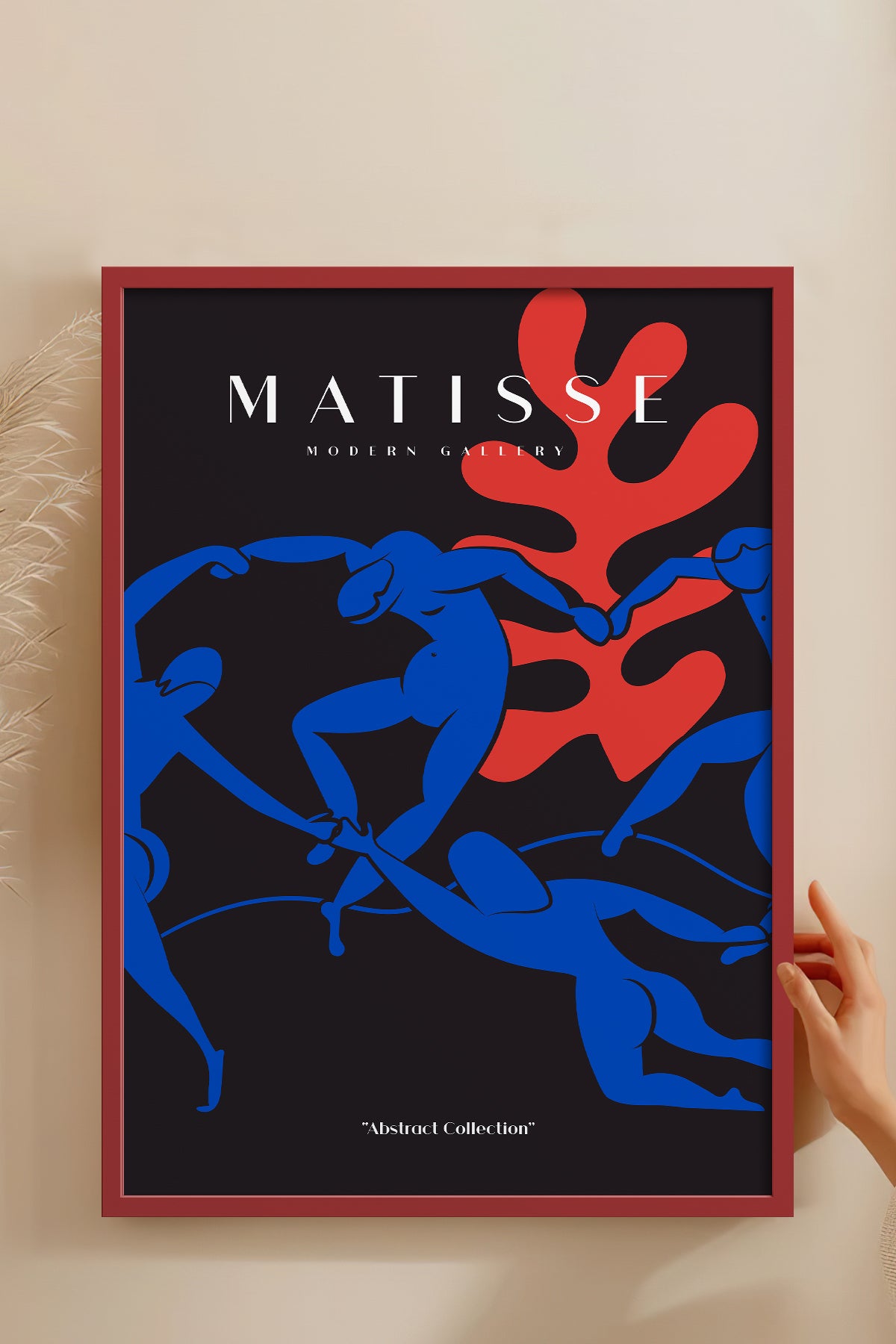 HOMEPACK Ahşap Çerçeveli Tablo Çerçeveli Poster Sanatsal Modern Duvar Dekoru MATISSE-01
