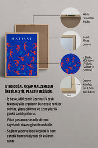 HOMEPACK Ahşap Çerçeveli Tablo Çerçeveli Poster Sanatsal Modern Duvar Dekoru MATISSE-02