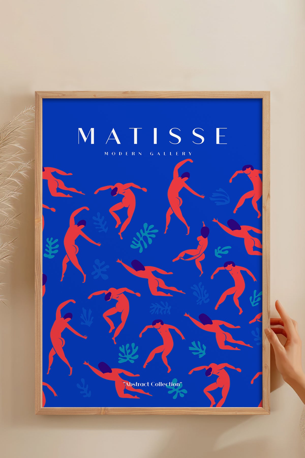HOMEPACK Ahşap Çerçeveli Tablo Çerçeveli Poster Sanatsal Modern Duvar Dekoru MATISSE-02