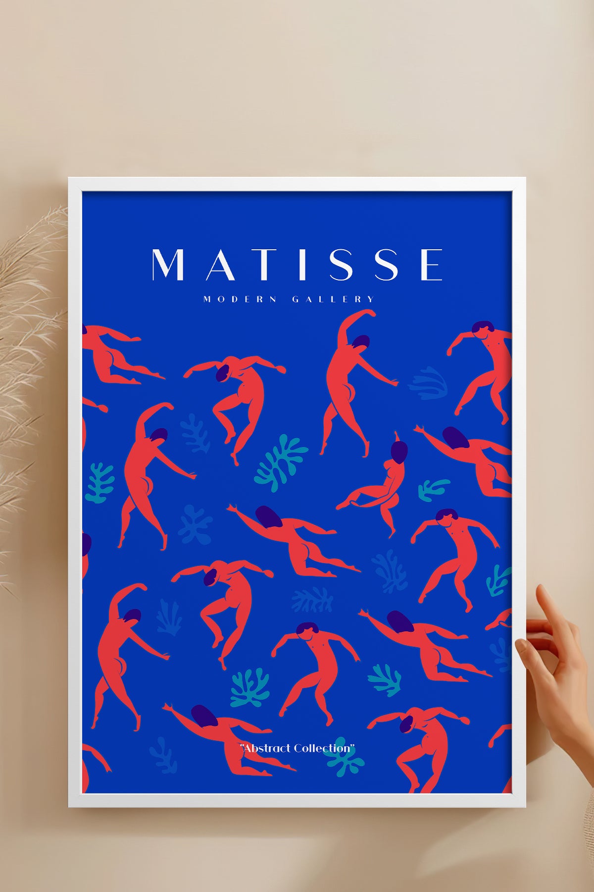 HOMEPACK Ahşap Çerçeveli Tablo Çerçeveli Poster Sanatsal Modern Duvar Dekoru MATISSE-02