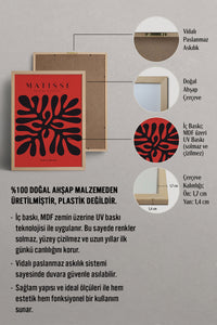 HOMEPACK Ahşap Çerçeveli Tablo Çerçeveli Poster Sanatsal Modern Duvar Dekoru MATISSE-03