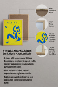 HOMEPACK Ahşap Çerçeveli Tablo Çerçeveli Poster Sanatsal Modern Duvar Dekoru MATISSE-06