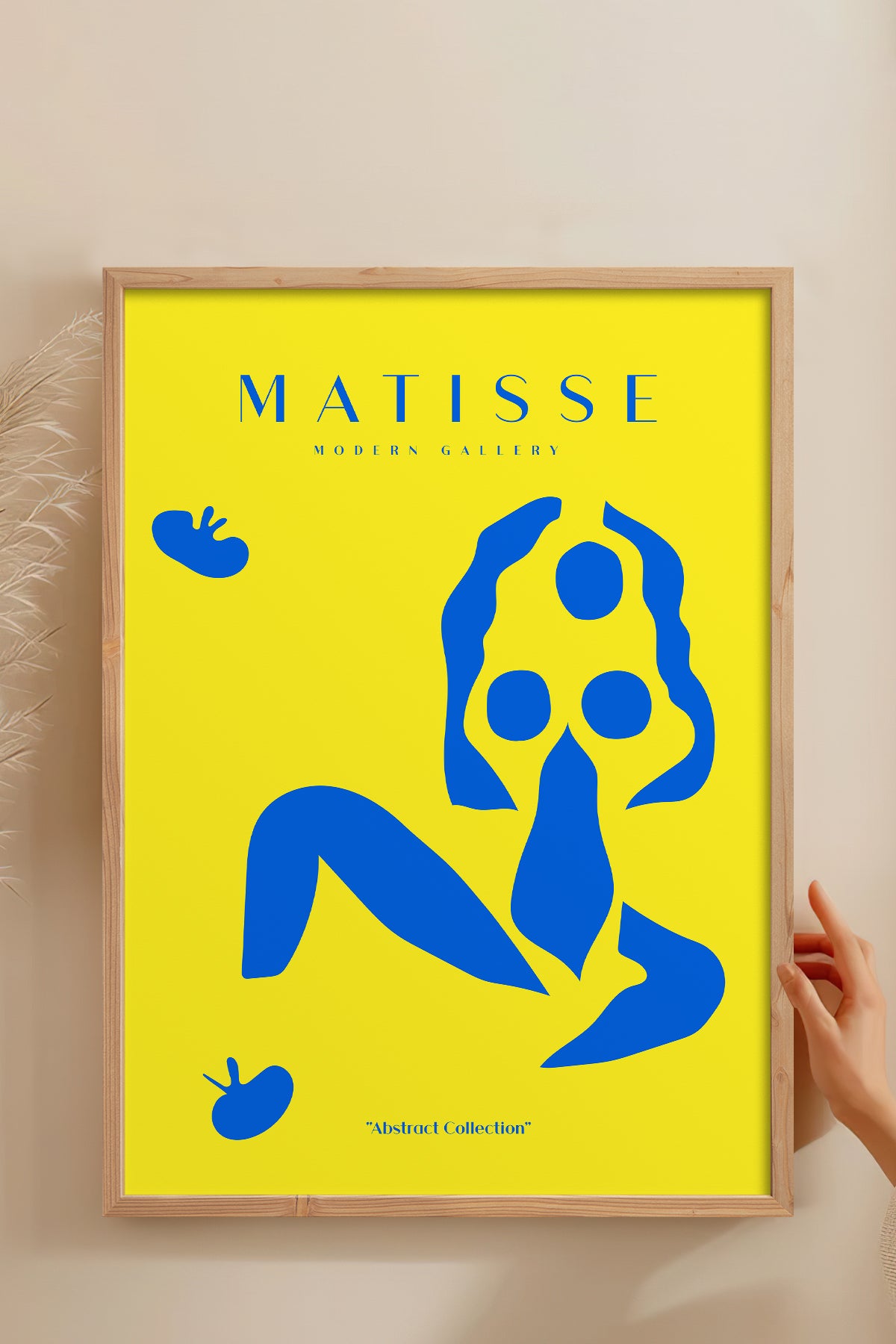 HOMEPACK Ahşap Çerçeveli Tablo Çerçeveli Poster Sanatsal Modern Duvar Dekoru MATISSE-06