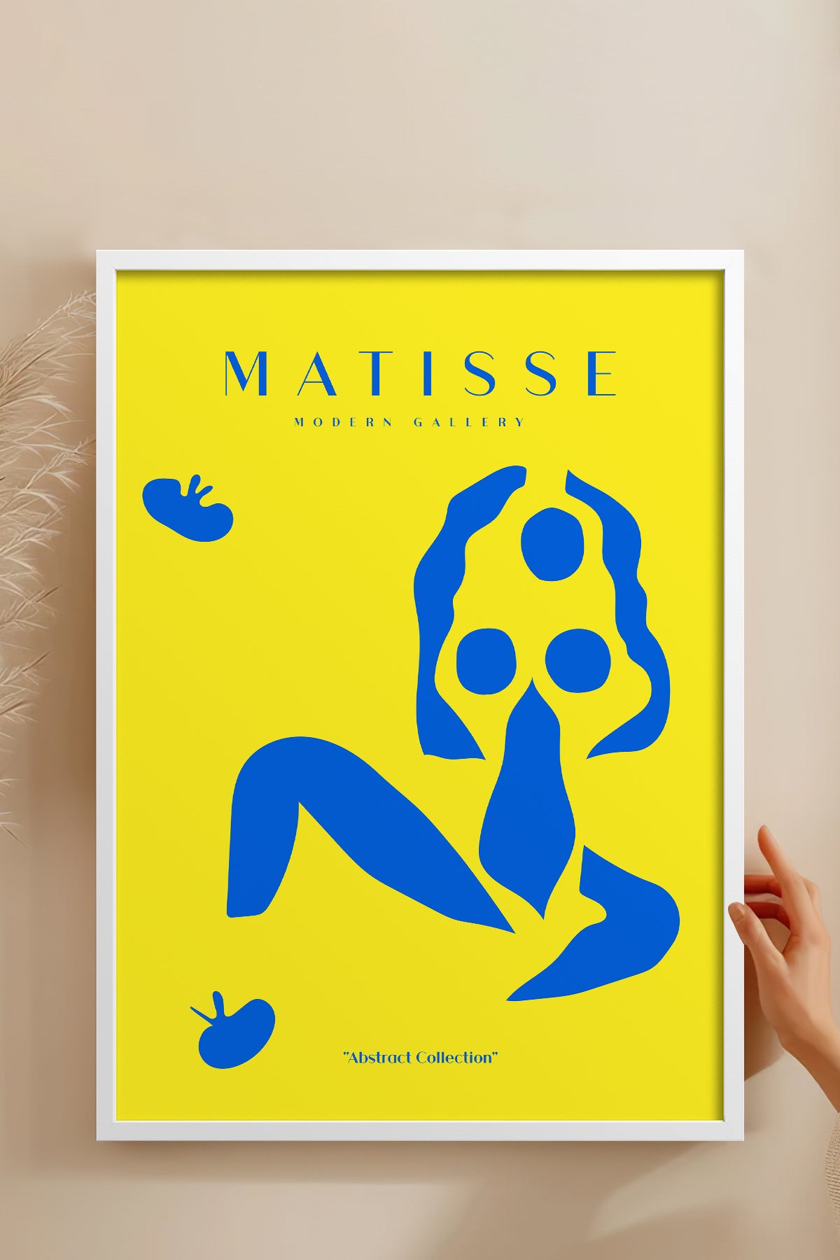HOMEPACK Ahşap Çerçeveli Tablo Çerçeveli Poster Sanatsal Modern Duvar Dekoru MATISSE-06