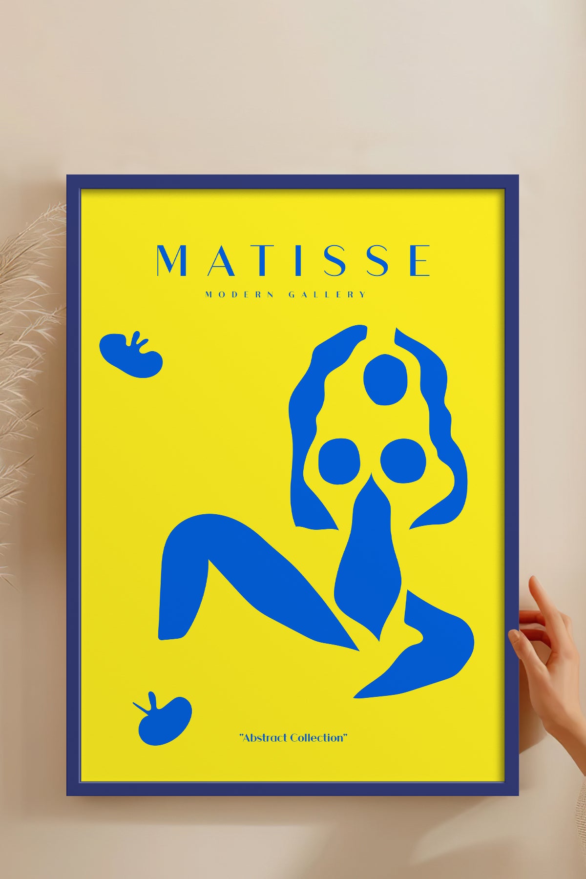 HOMEPACK Ahşap Çerçeveli Tablo Çerçeveli Poster Sanatsal Modern Duvar Dekoru MATISSE-06