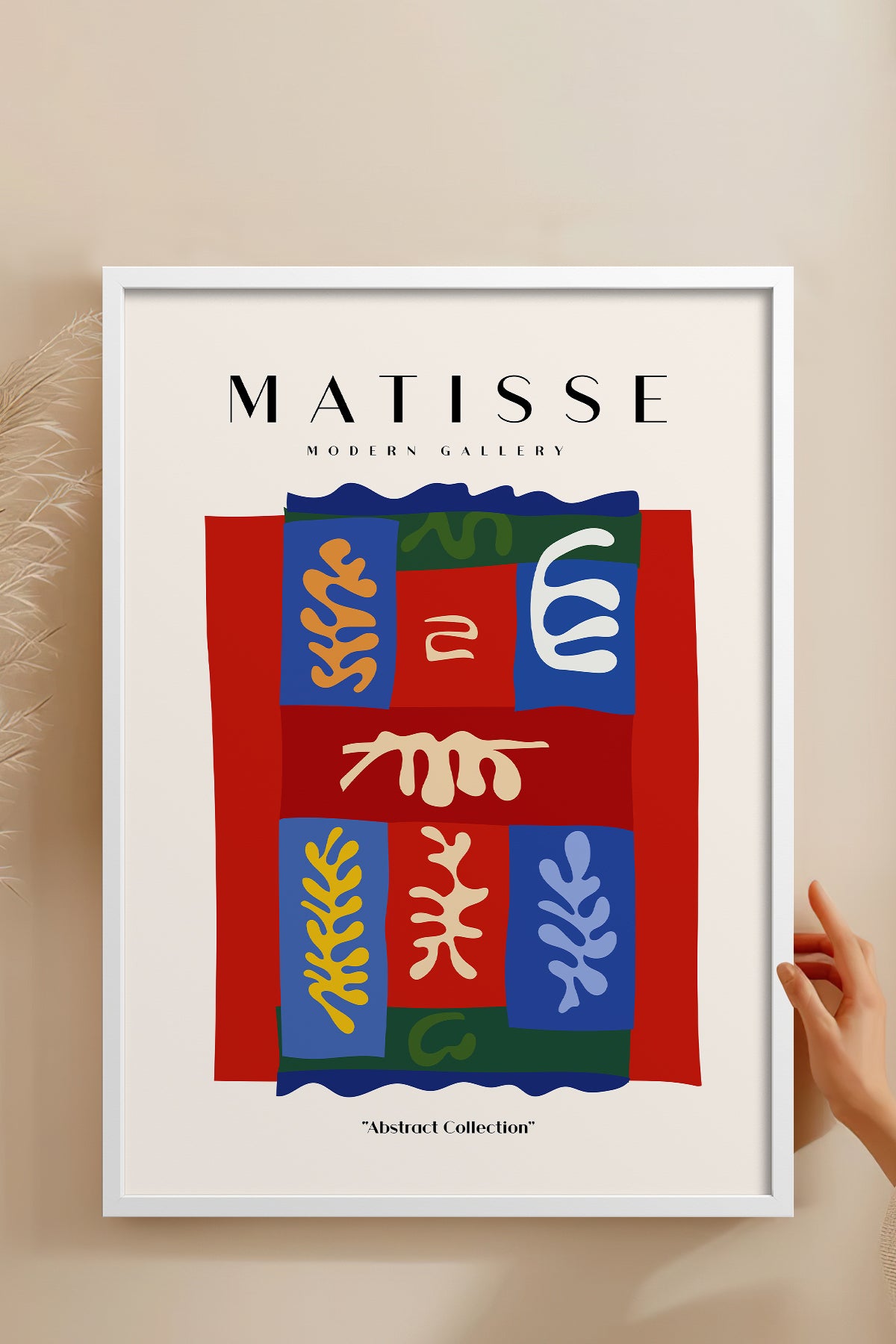 HOMEPACK Ahşap Çerçeveli Tablo Çerçeveli Poster Sanatsal Modern Duvar Dekoru MATISSE-07