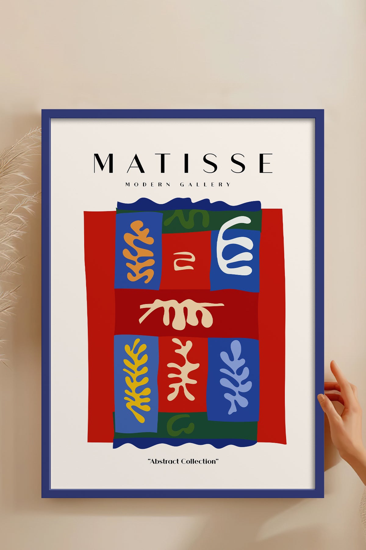 HOMEPACK Ahşap Çerçeveli Tablo Çerçeveli Poster Sanatsal Modern Duvar Dekoru MATISSE-07