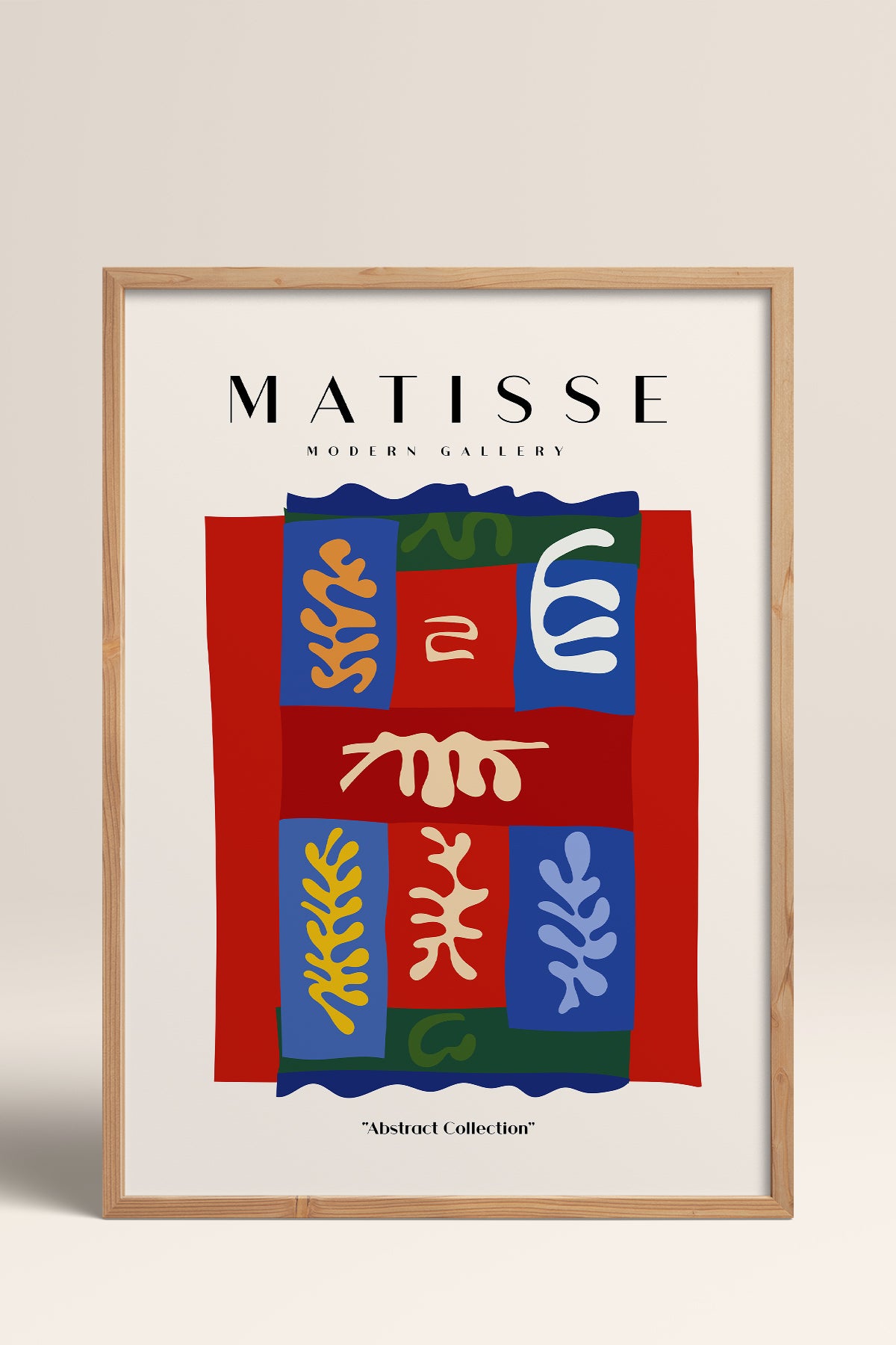 HOMEPACK Ahşap Çerçeveli Tablo Çerçeveli Poster Sanatsal Modern Duvar Dekoru MATISSE-07